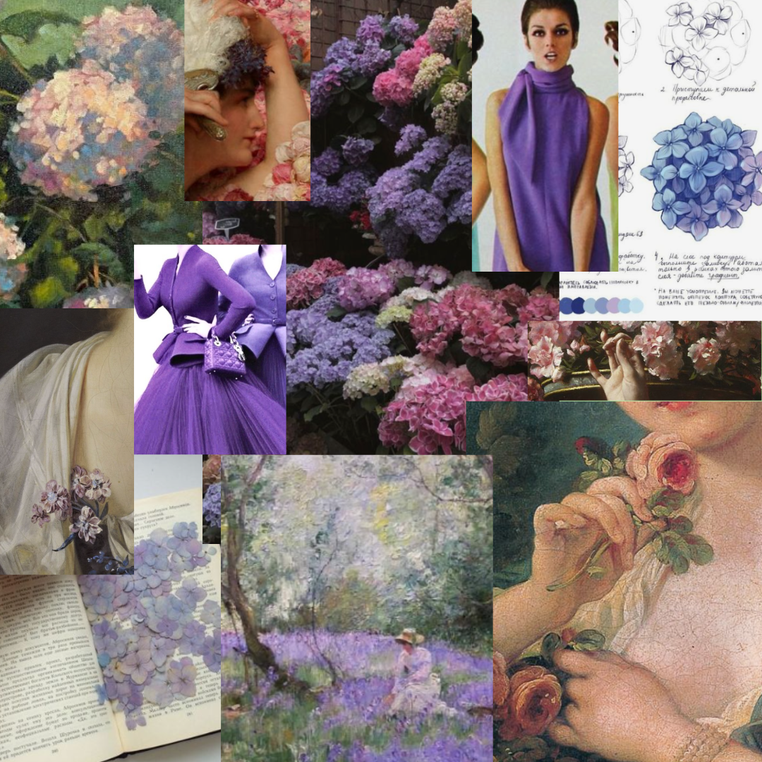 "Hydrangea Bloom" Mood Board