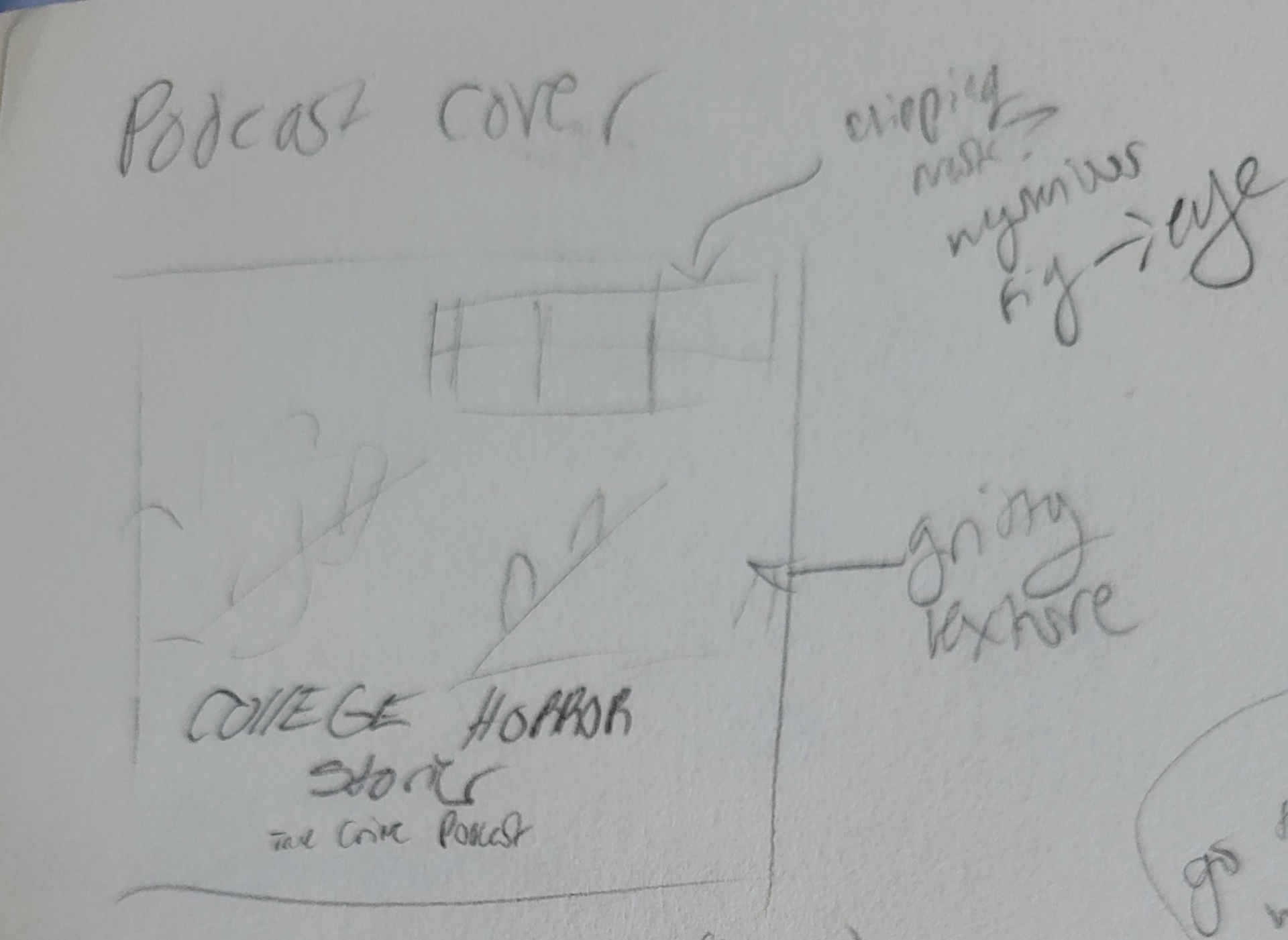 Sketch of podcast cover