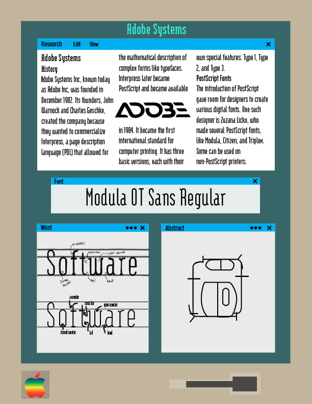 Theme Font: Modula OT Sans Regular; Topic: Adobe Systems