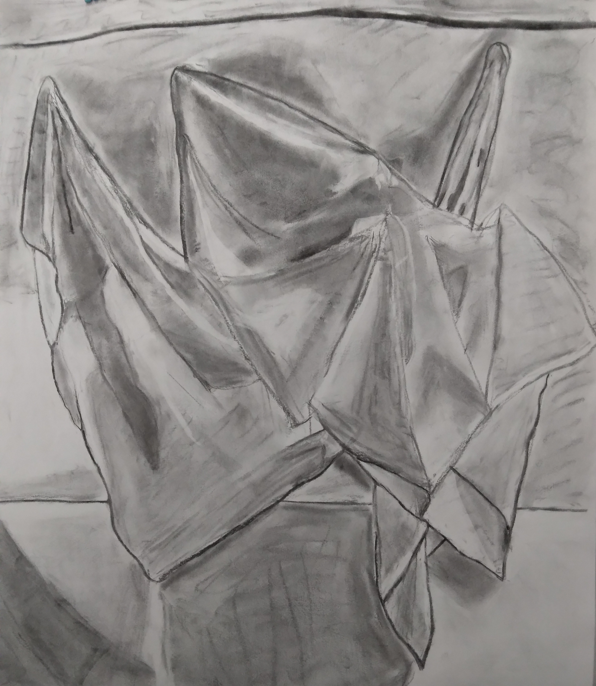Title: Fabric Study; Medium: Graphite
