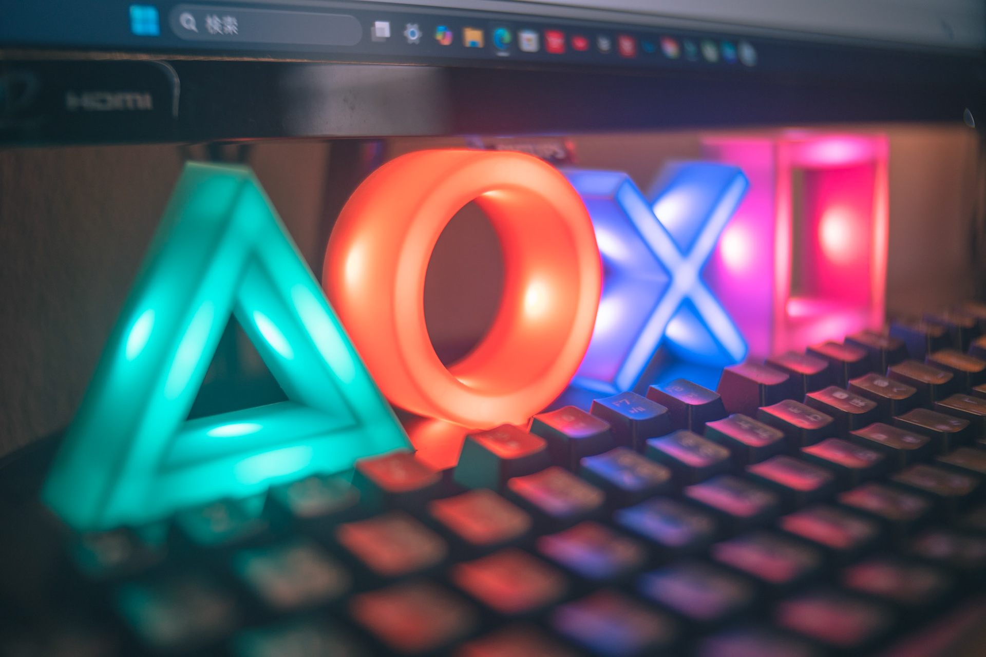 ワークデスク上のplaystationアイコン