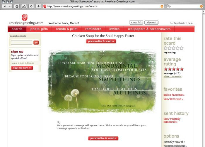 Chicken Soup for the Soul Licensed Ecard