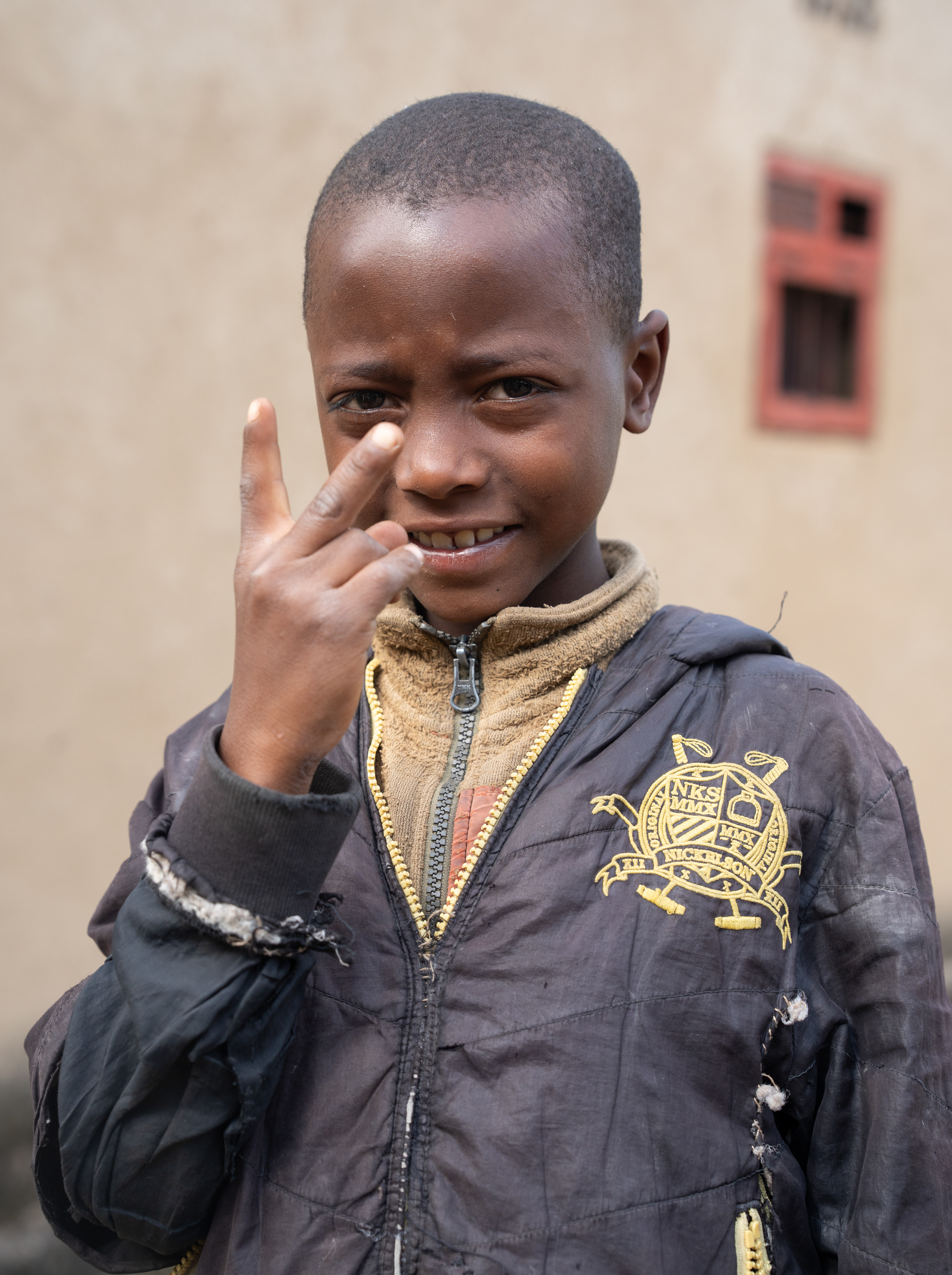 Kevin, 9, chose the ability to run fast as his dream superpower. (Photo/Evan Frilingos 2026)