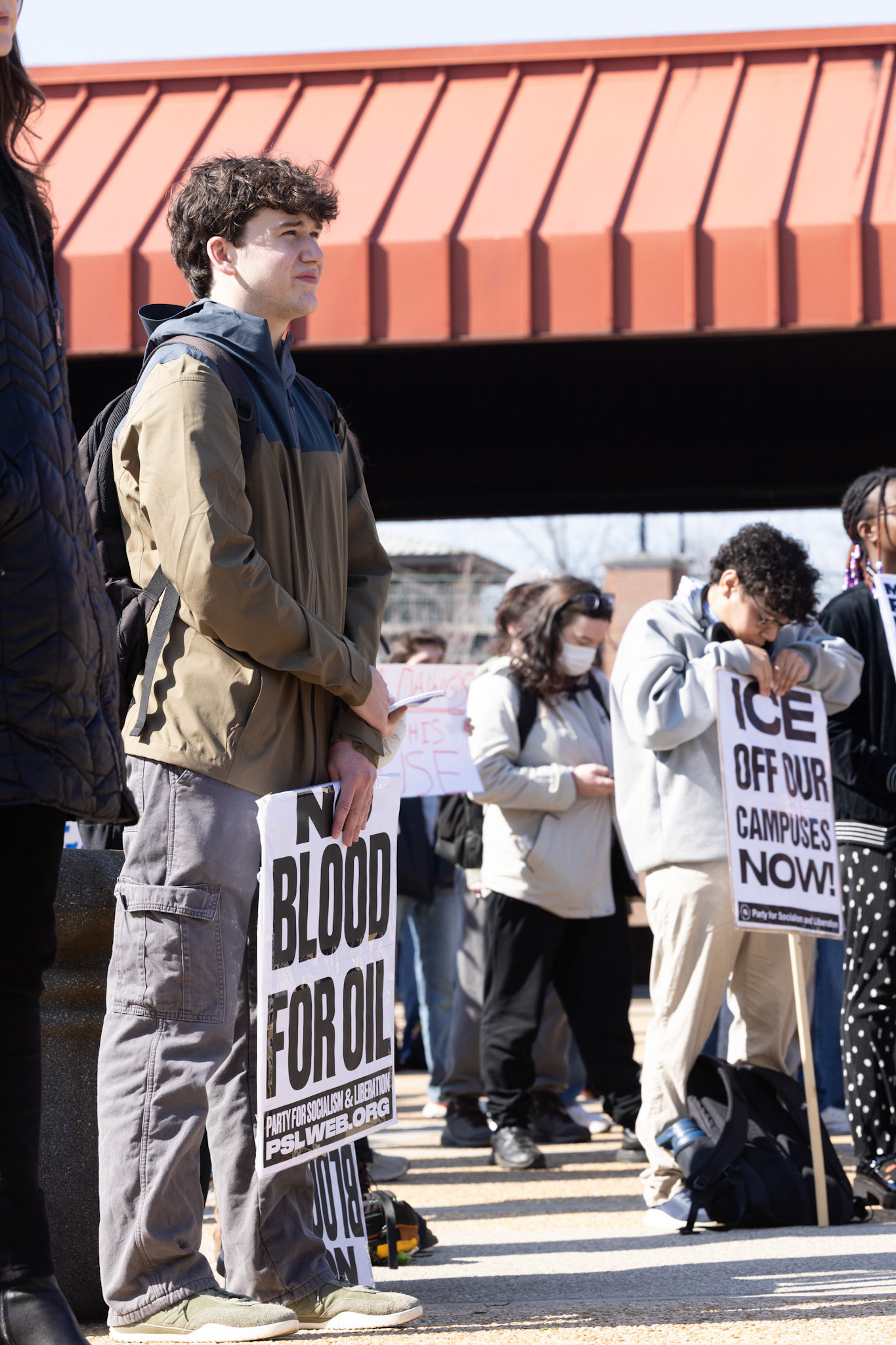 The University of Georgia and Athens community holds ICE Out of Athens walkout and protest at UGA Tate Plaza in Athens, Georgia on Friday, Jan. 30, 2026. The demonstration comes alongside nationwide walkouts in protest against Trump’s immigration policies. (Photo/Evan Frilingos; @frilingos.photos)