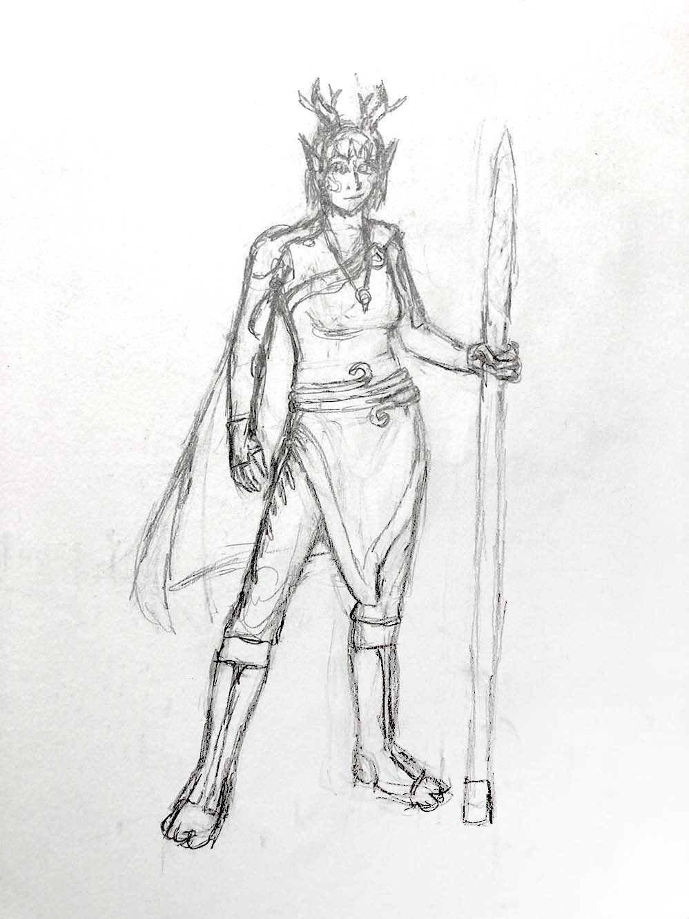 final pose sketch