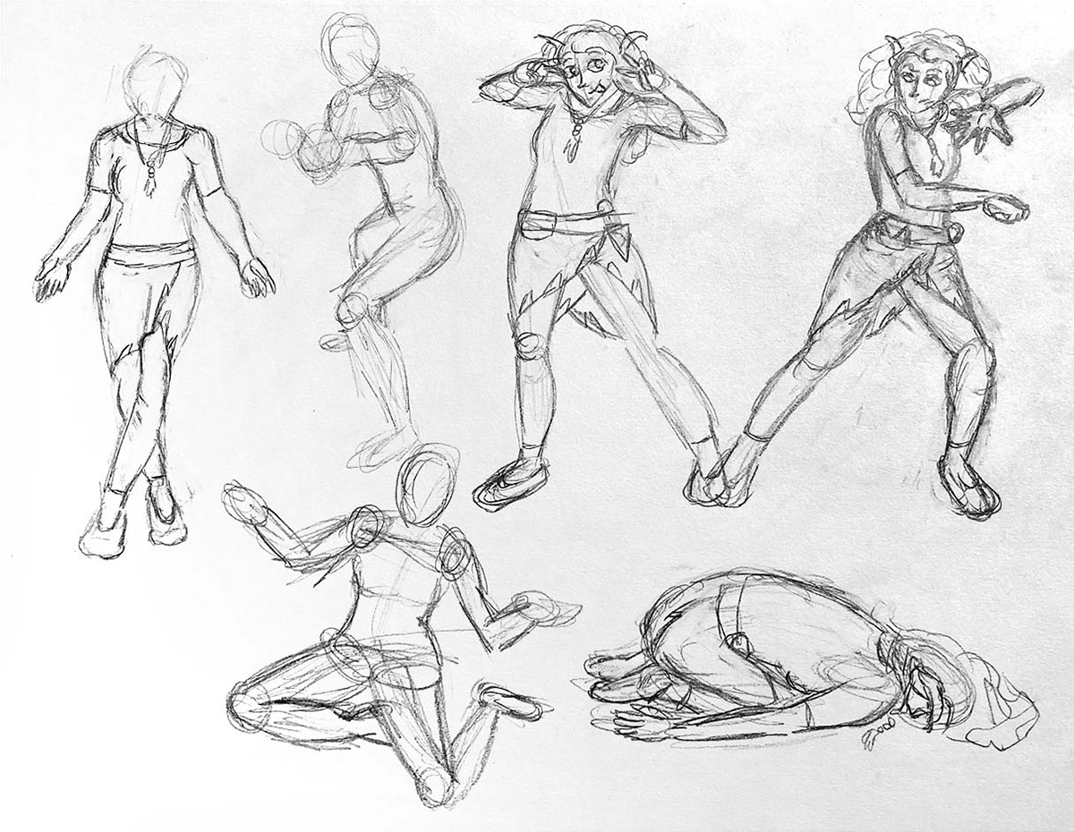 pose exploration sketches 3