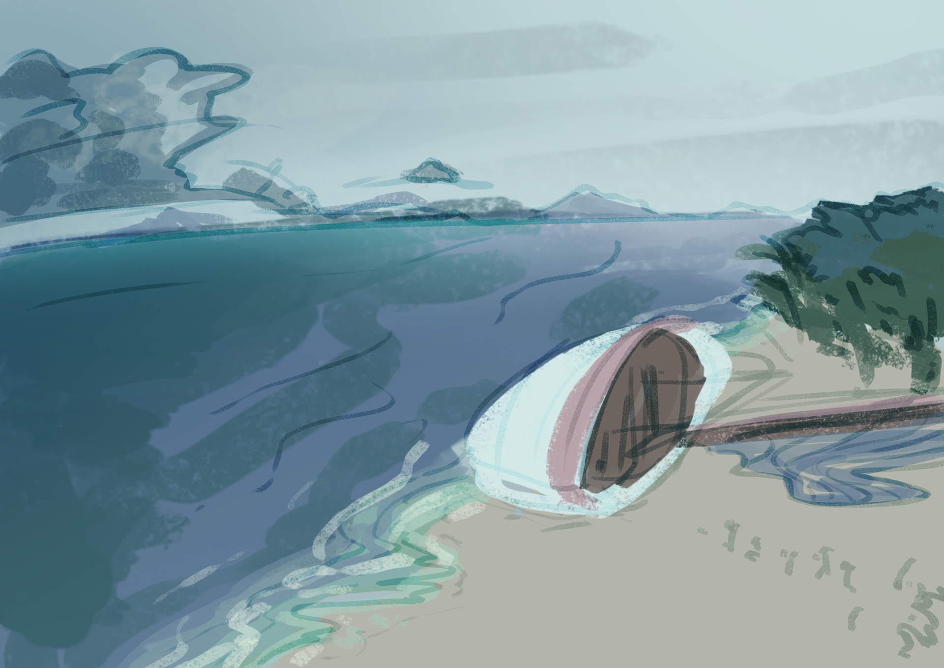 The starvation plate was originally going to be a poster exclusively on fishing. But that topic felt too specific compared to everything else. Therefore, I expanded it into starvation due to struggling industries across the world. 