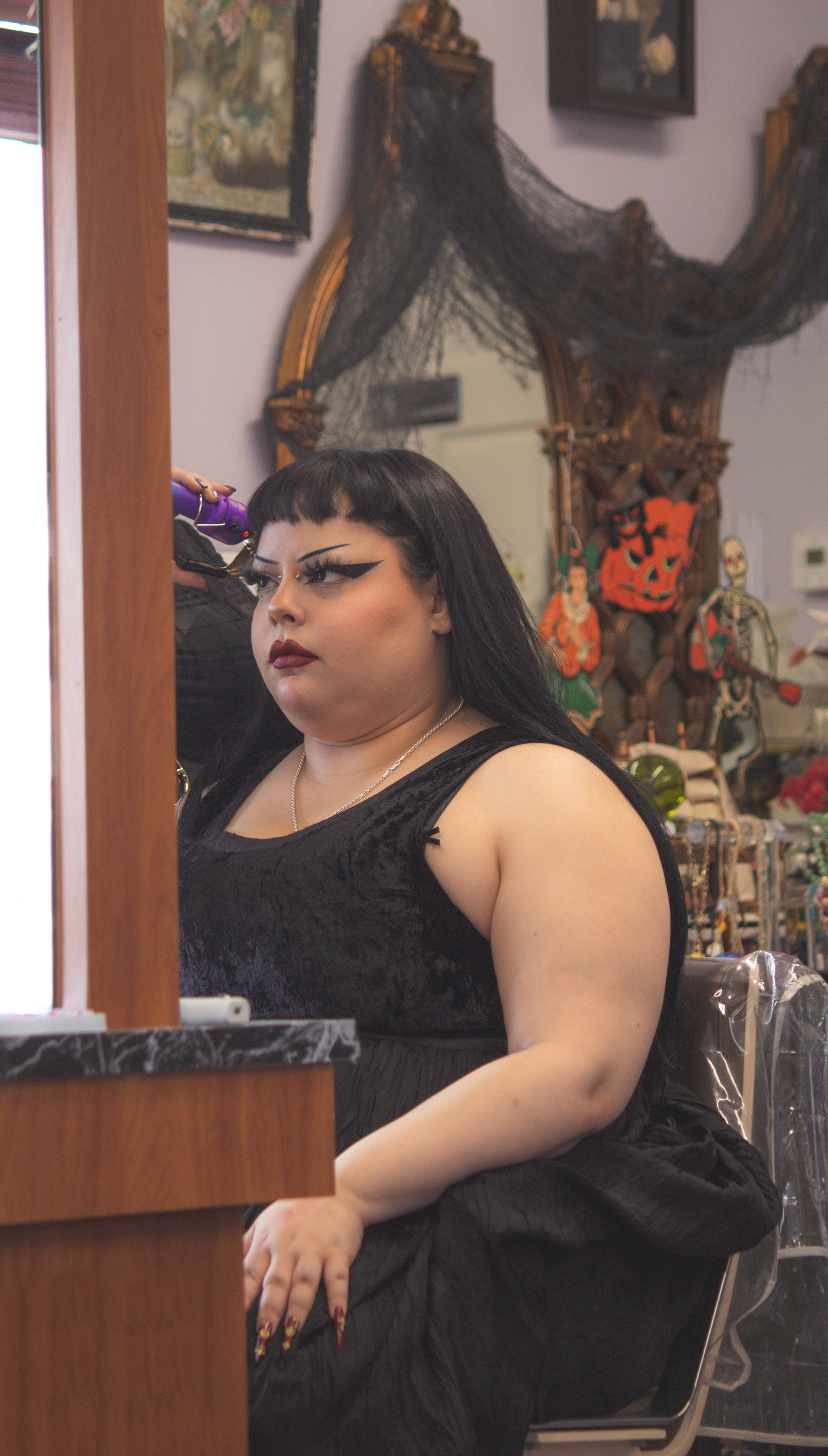 Lilith Gershon after makeup and hair preparation