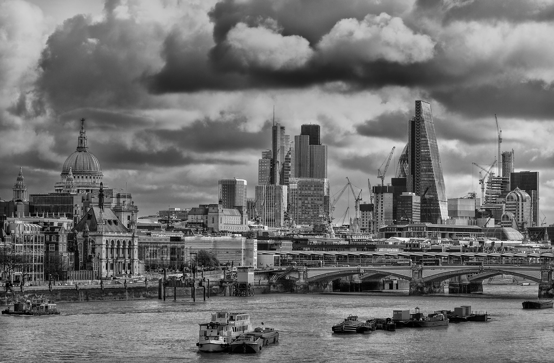 St. Paul's with Gherkin Hidden, 2017