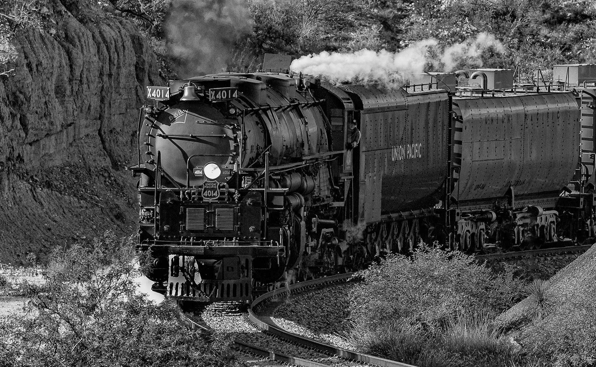 Big Boy 4014 in Cienega Creek