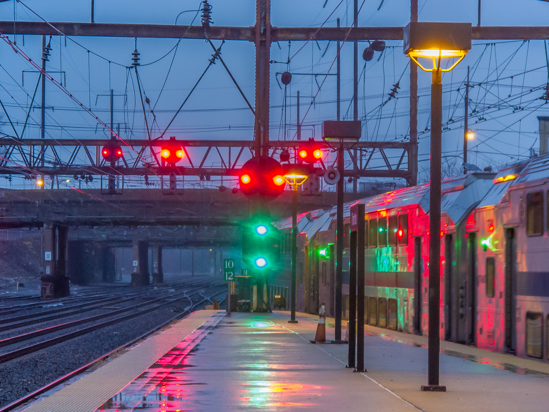 Trenton, NJ Platform in the Rain