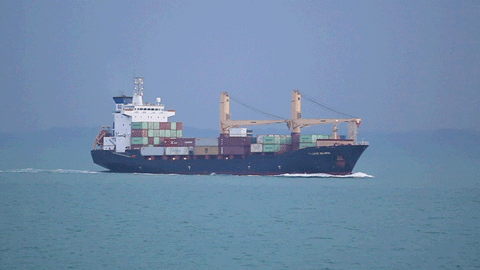 Cargo Ship at Sea - Cinemagraph by B D Fink Studios
