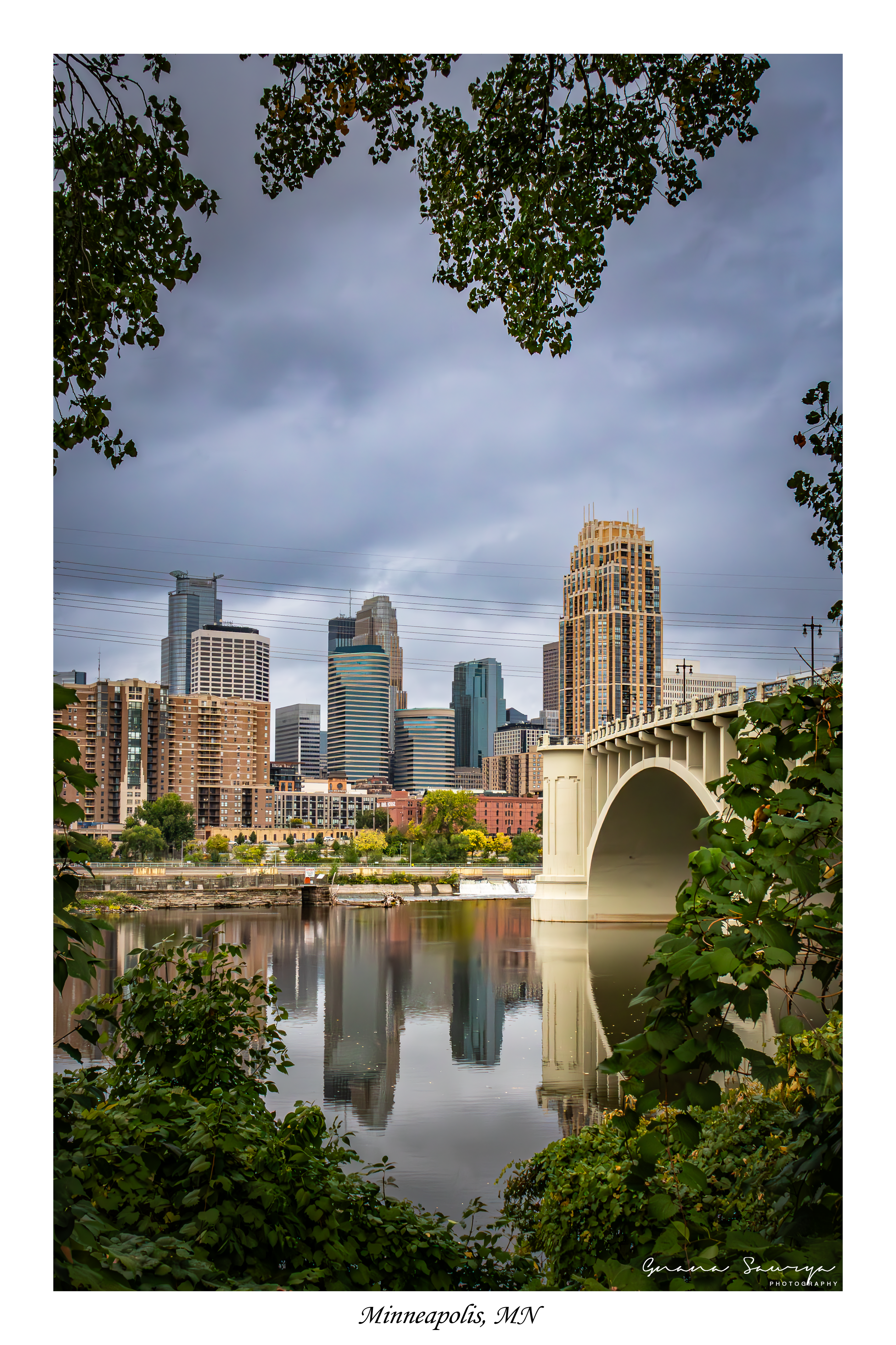 Minneapolis in the summer from SE Main St.