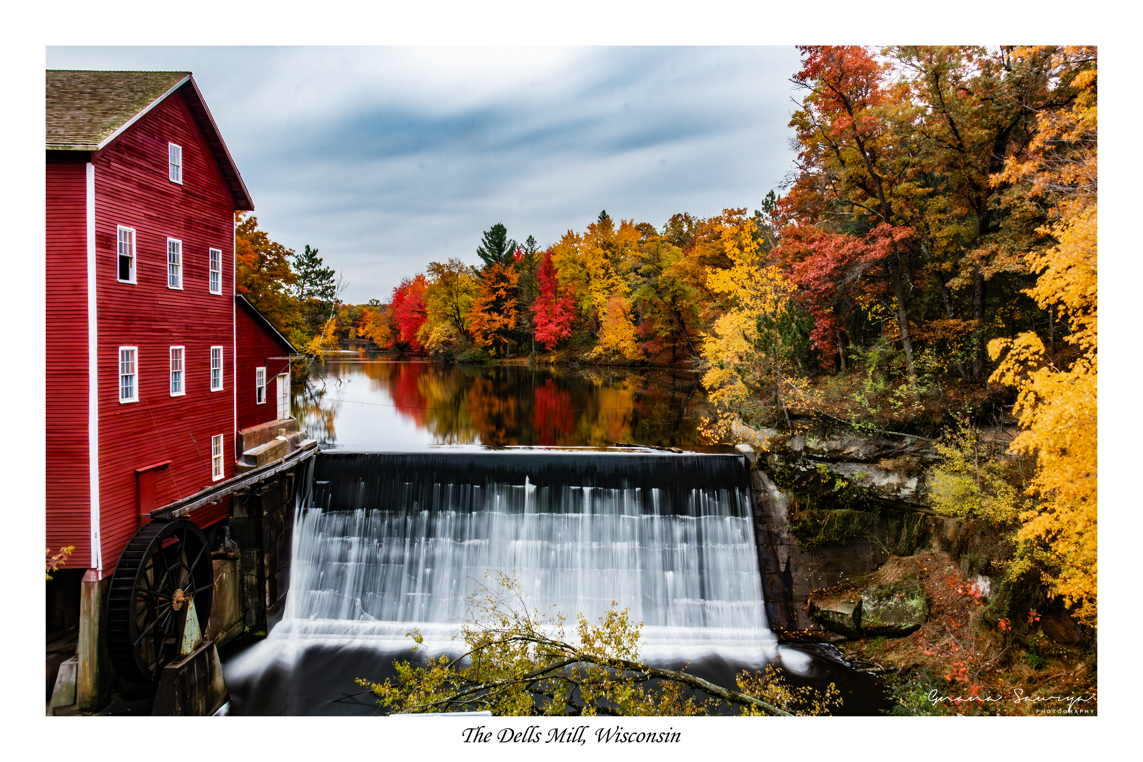 The Dells Mill and Bridge Creek Falls in Augusta, Wisconsin
