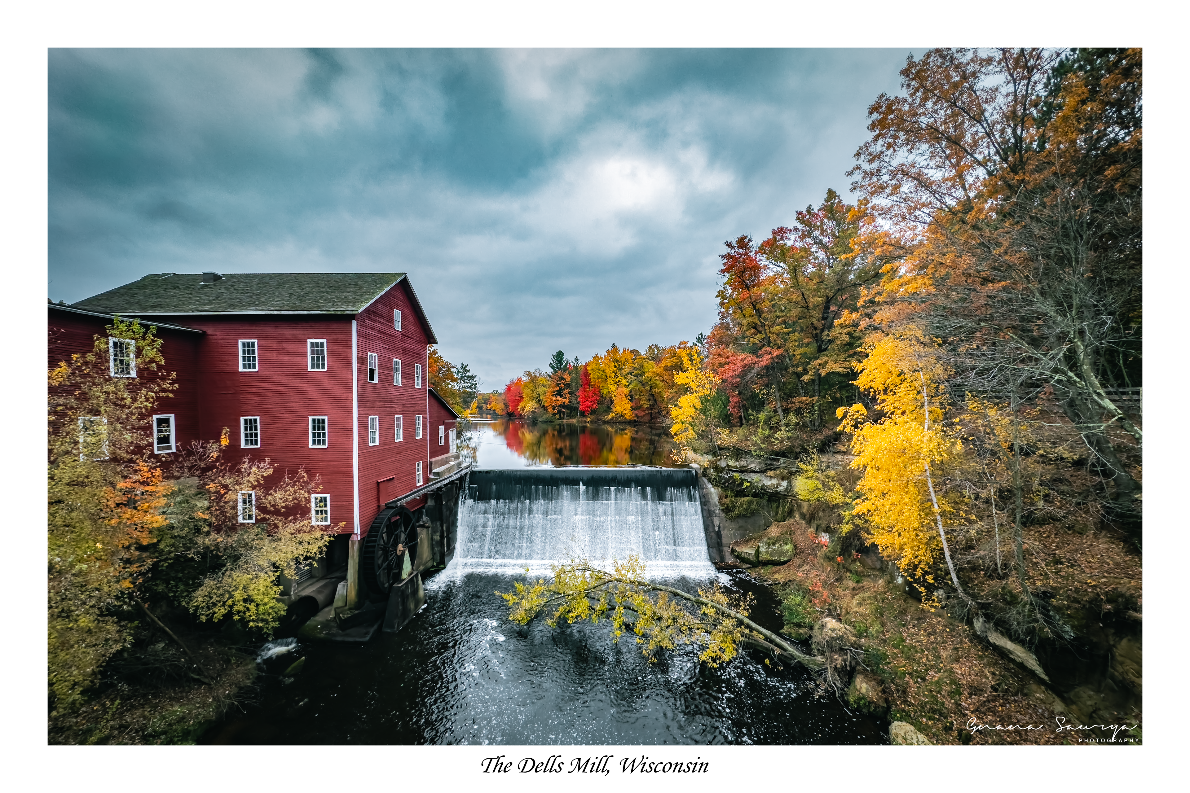 The Dells Mill and Bridge Creek Falls in Augusta, Wisconsin