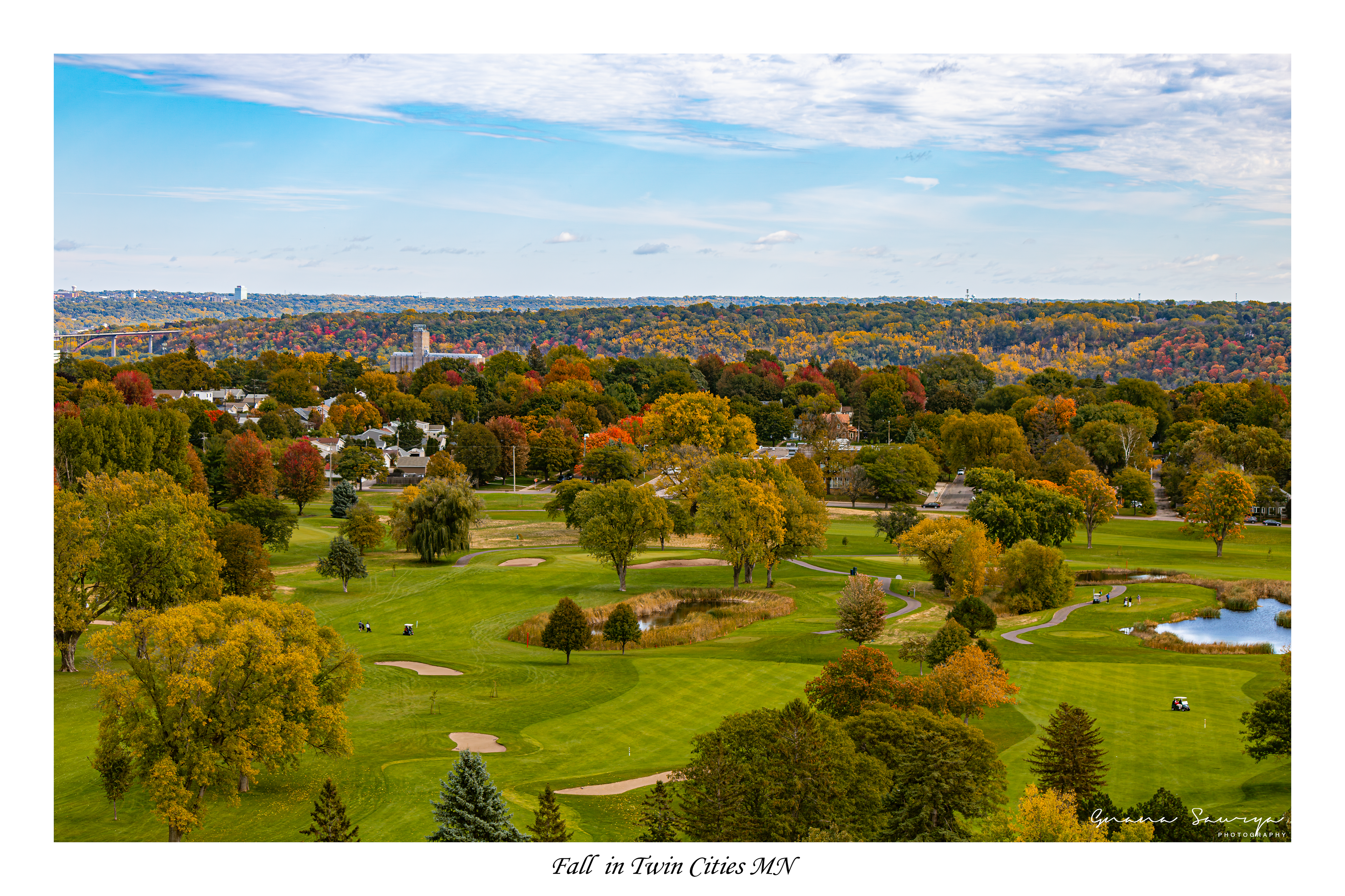 Twin Cities and Fall Colors from Highland Park Water Tower