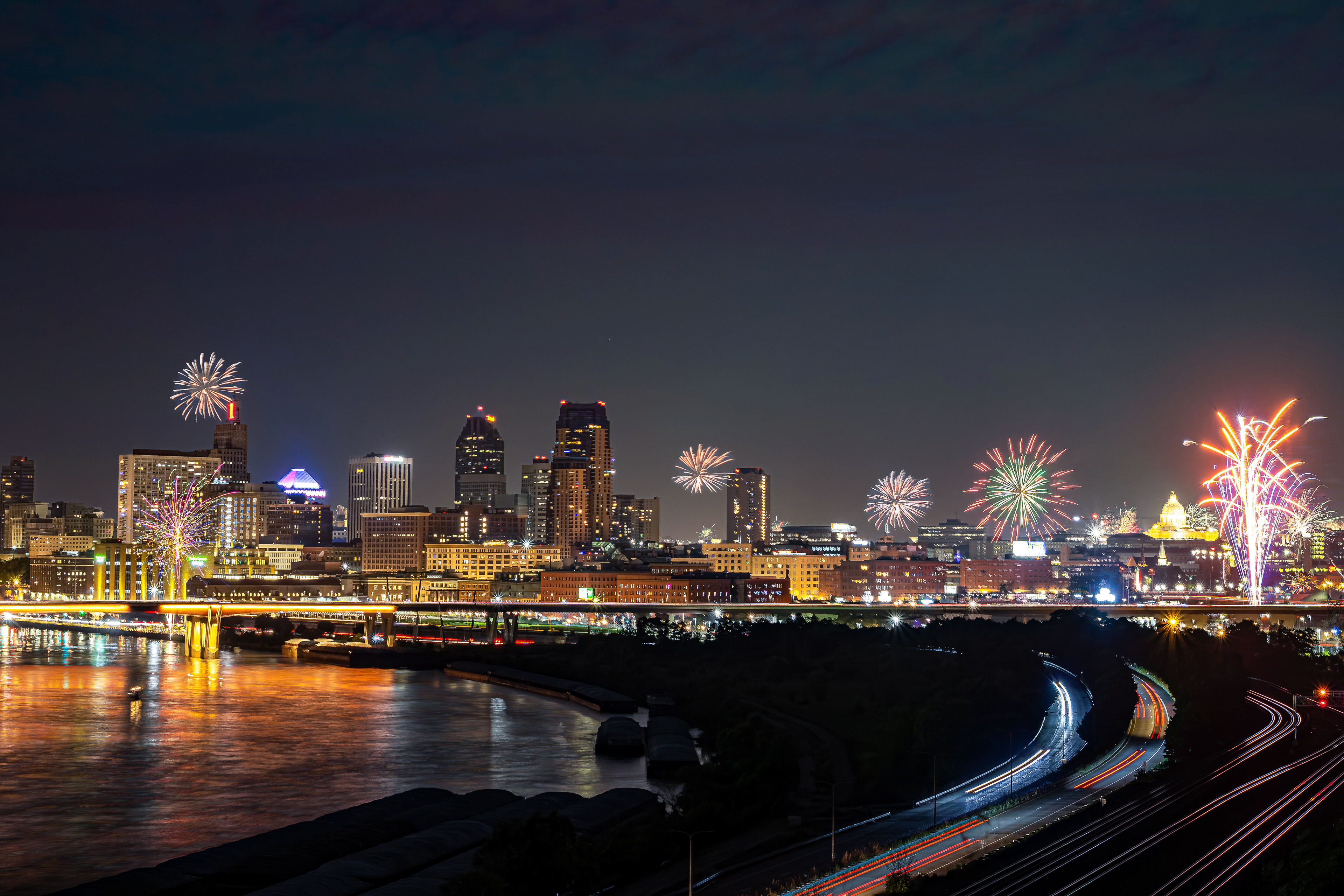 2025 July 4 Fireworks, Saint Paul, Minnesota