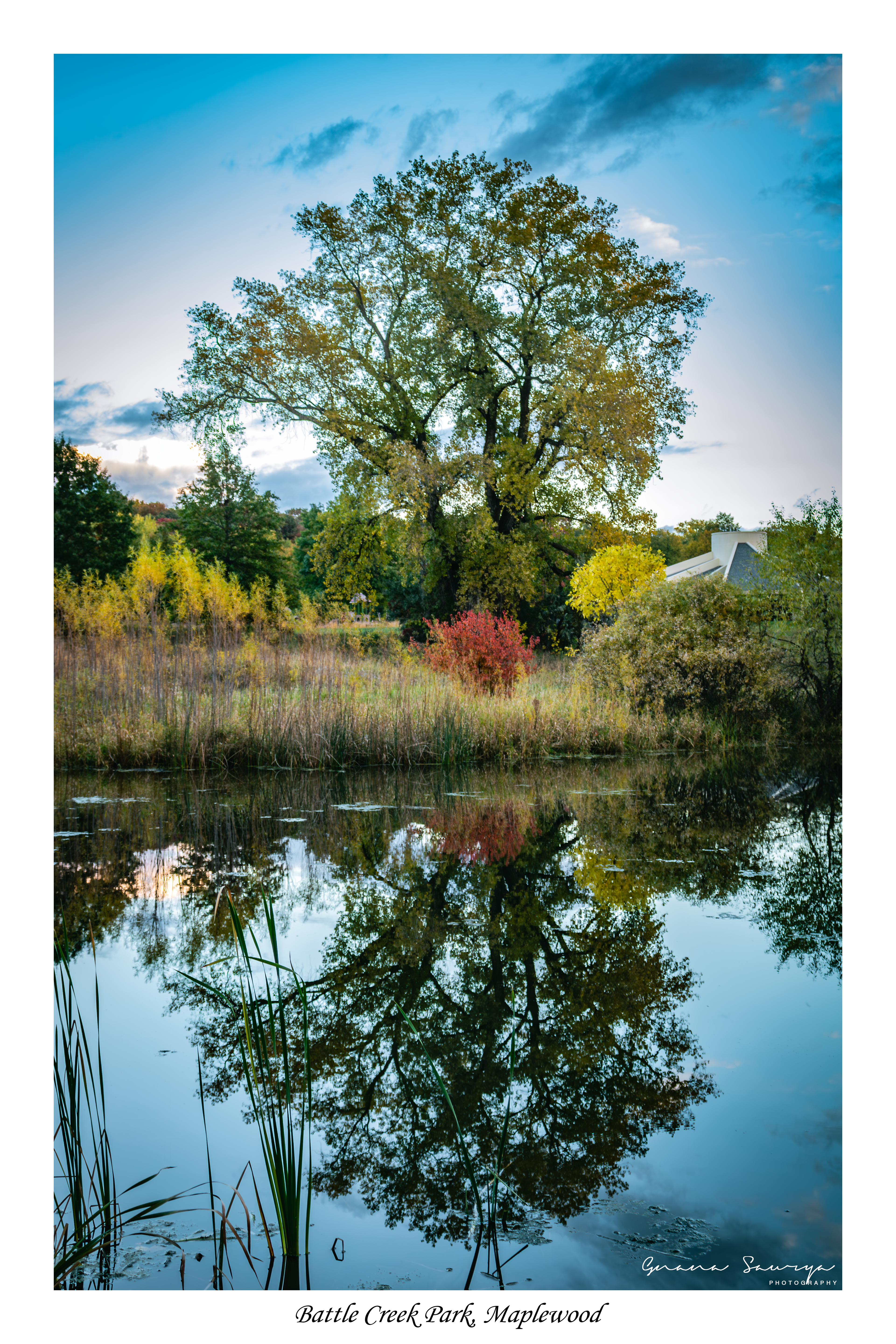 Fall Reflections at Battle Creek Regional Park in Maplewood, MN