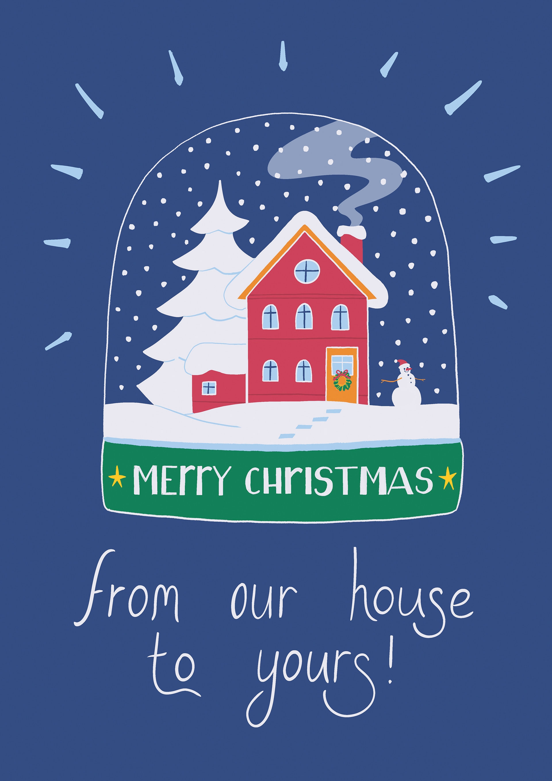 From our house to yours card - part of the Christmas 2024  card collection for thortful
