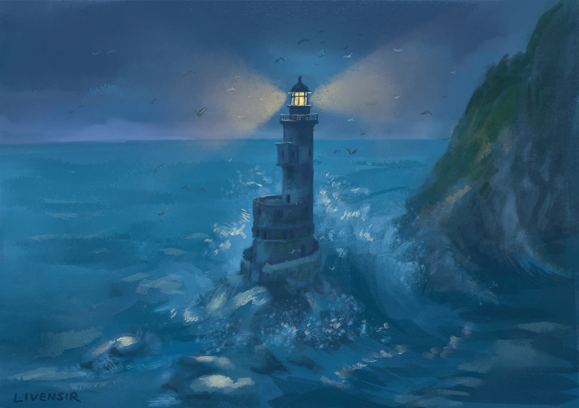 Aniva (front)- from the "Lighthouse" Postcard series