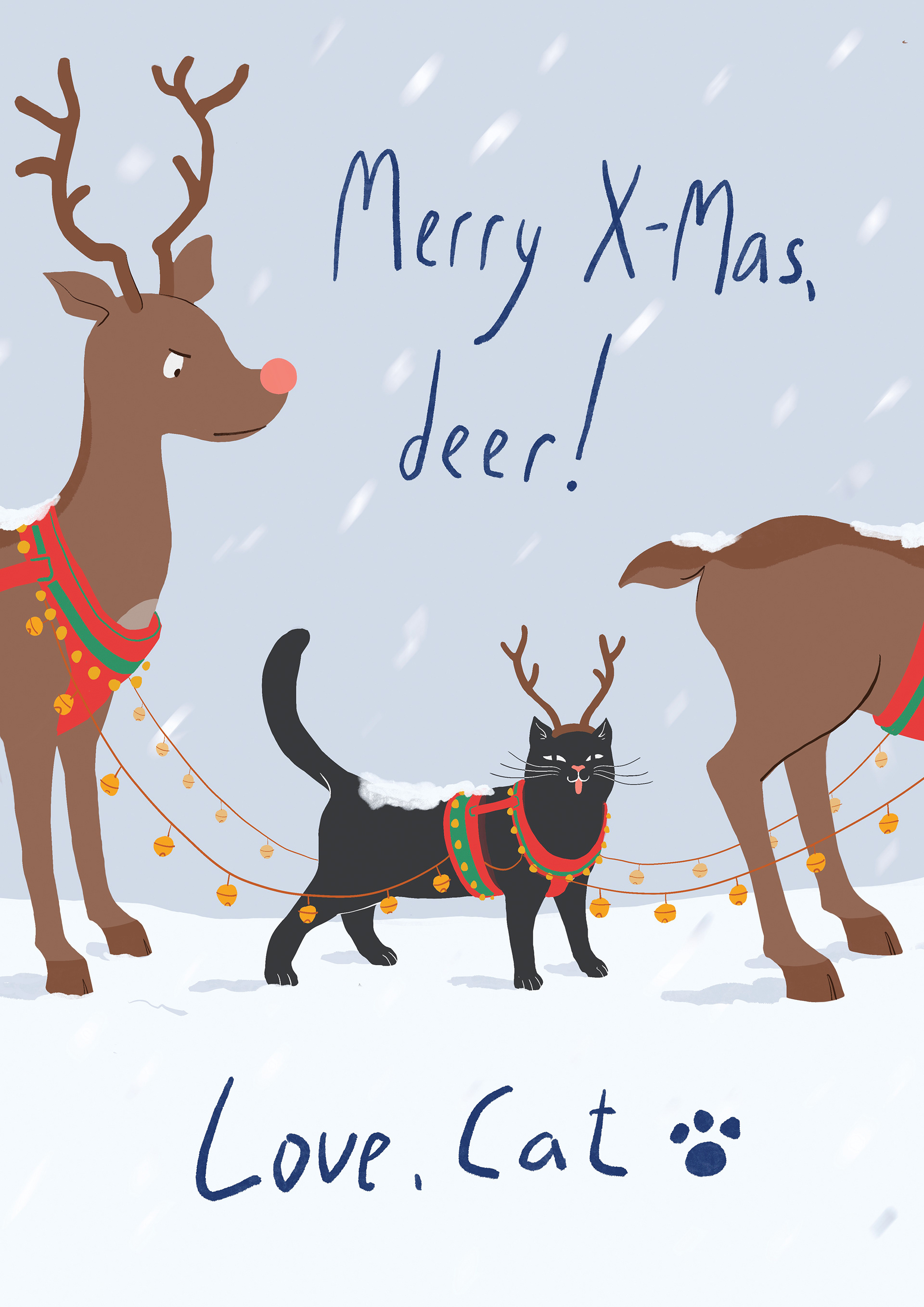 From the cat. card - part of the Christmas 2024  card collection for thortful