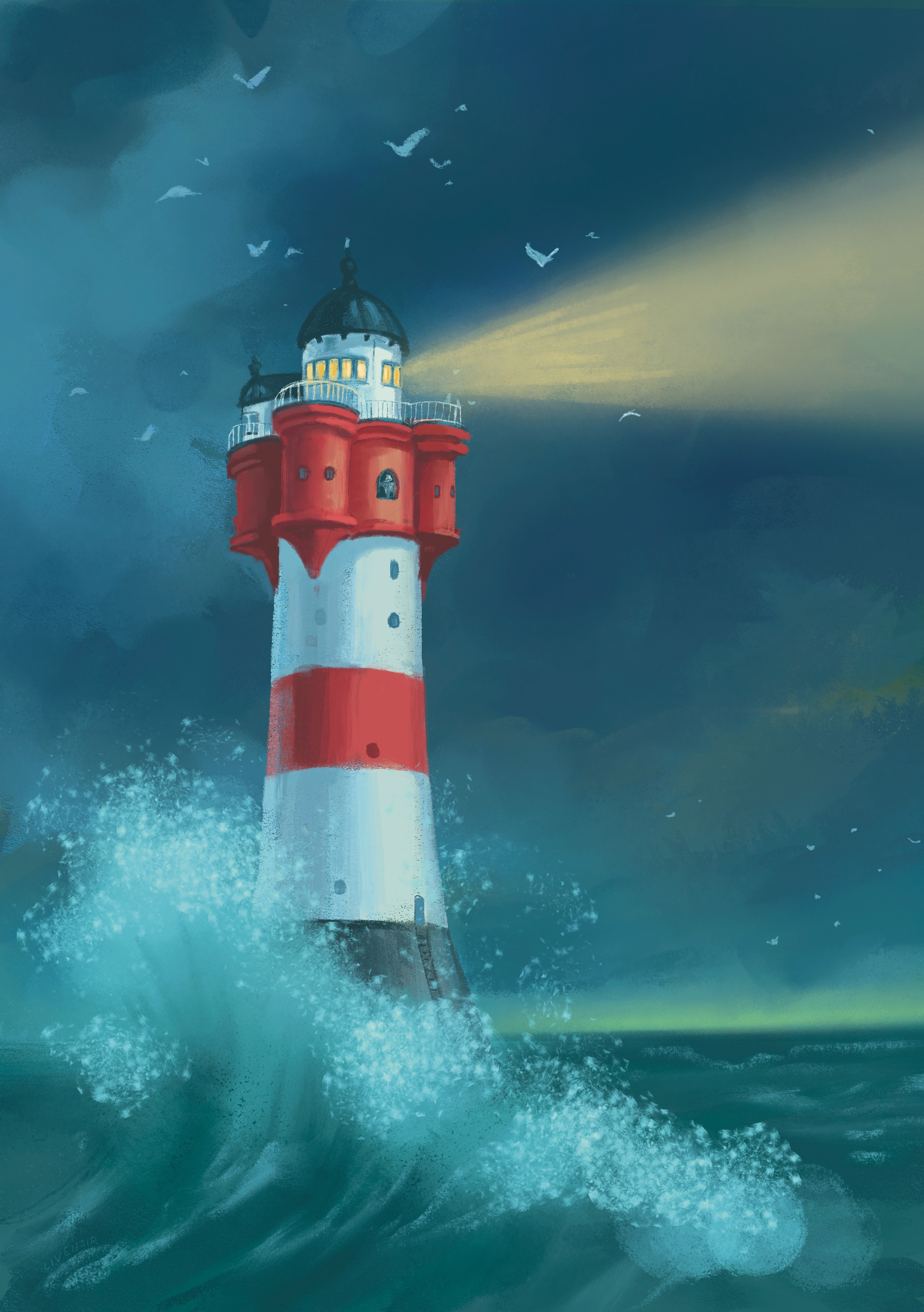 Roter Sand (front) - from the "Lighthouse" Postcard series