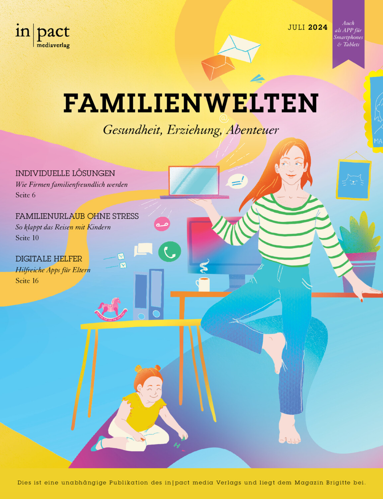 "Family worlds" edition od Brigitte magazine - cover
