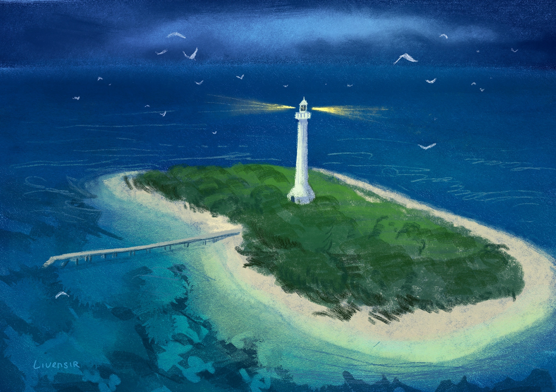 Amedee (front)- from the "Lighthouse" Postcard series