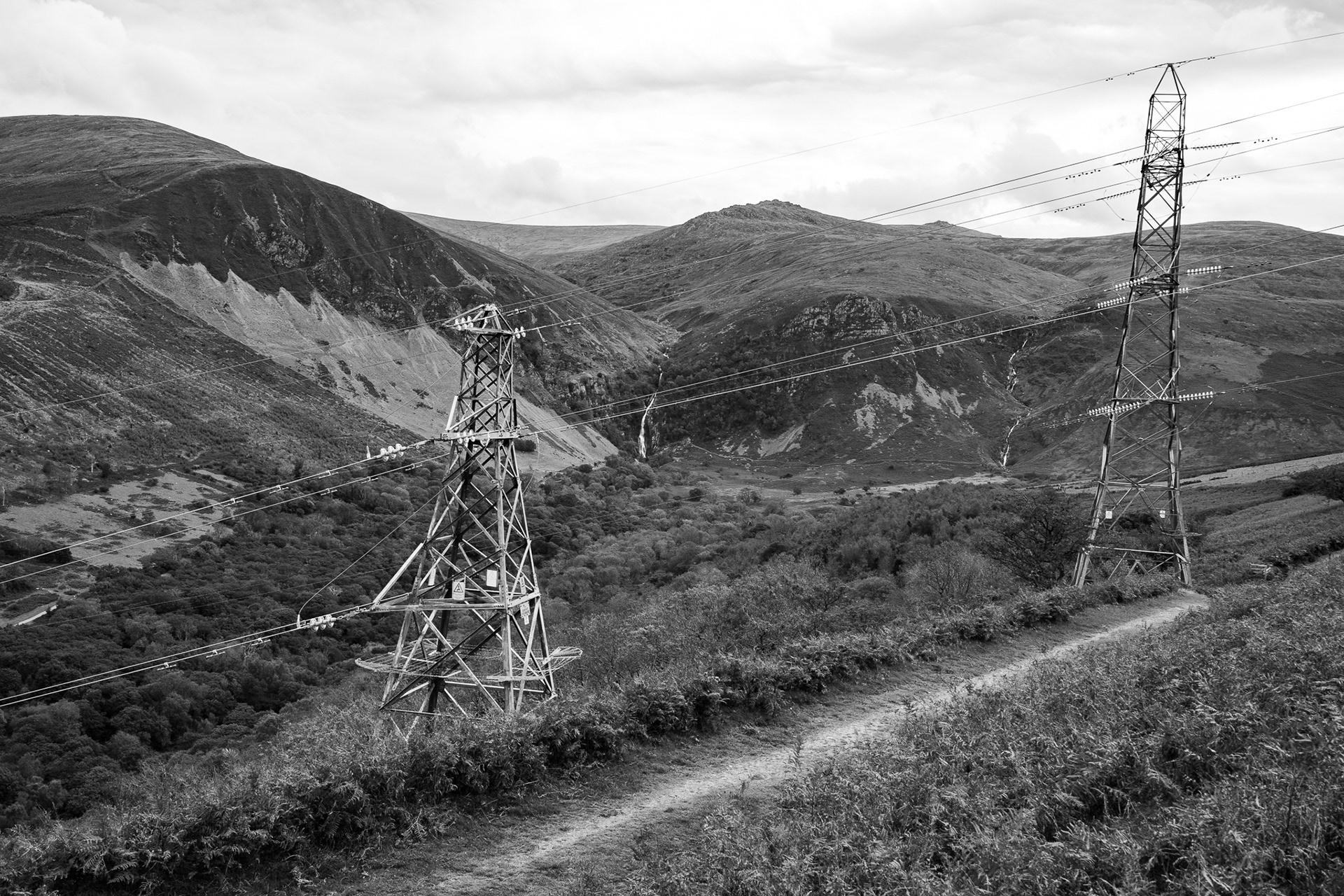 Pylons and Waterfalls, Aber Falls