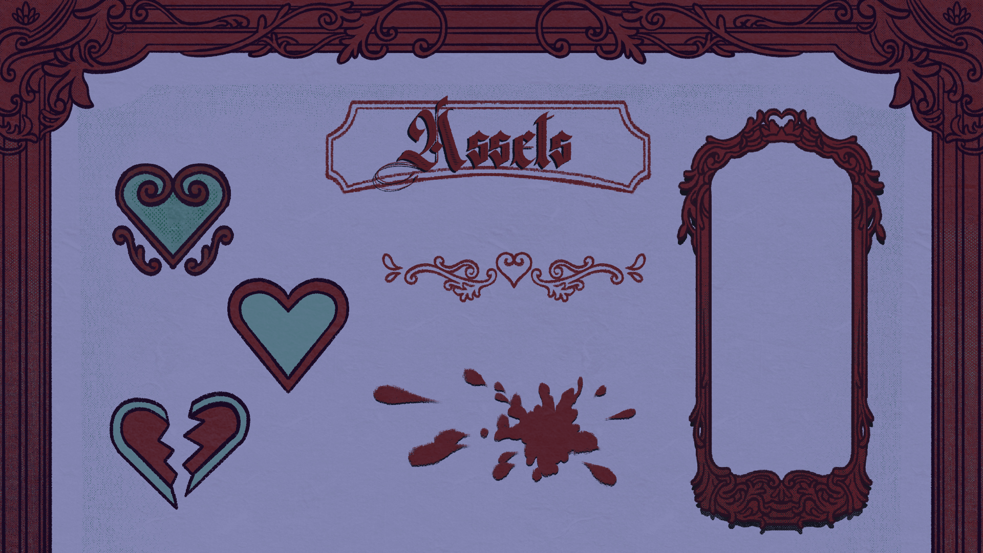 Assets for personal project My Bed, Your Grave