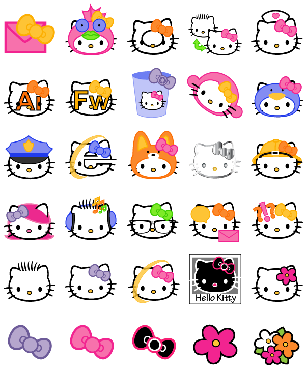 Hello Kitty Desktop Icons
