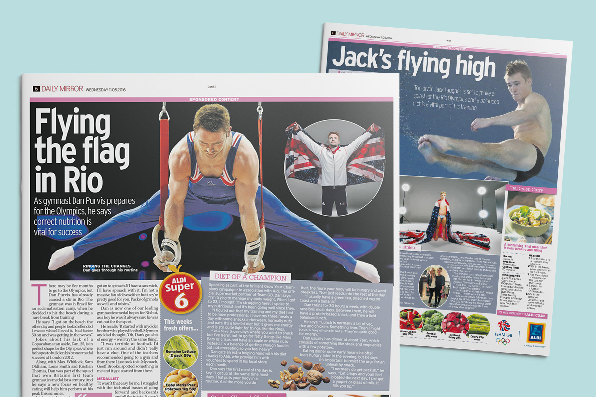 Team GB advertorial • layout and artwork