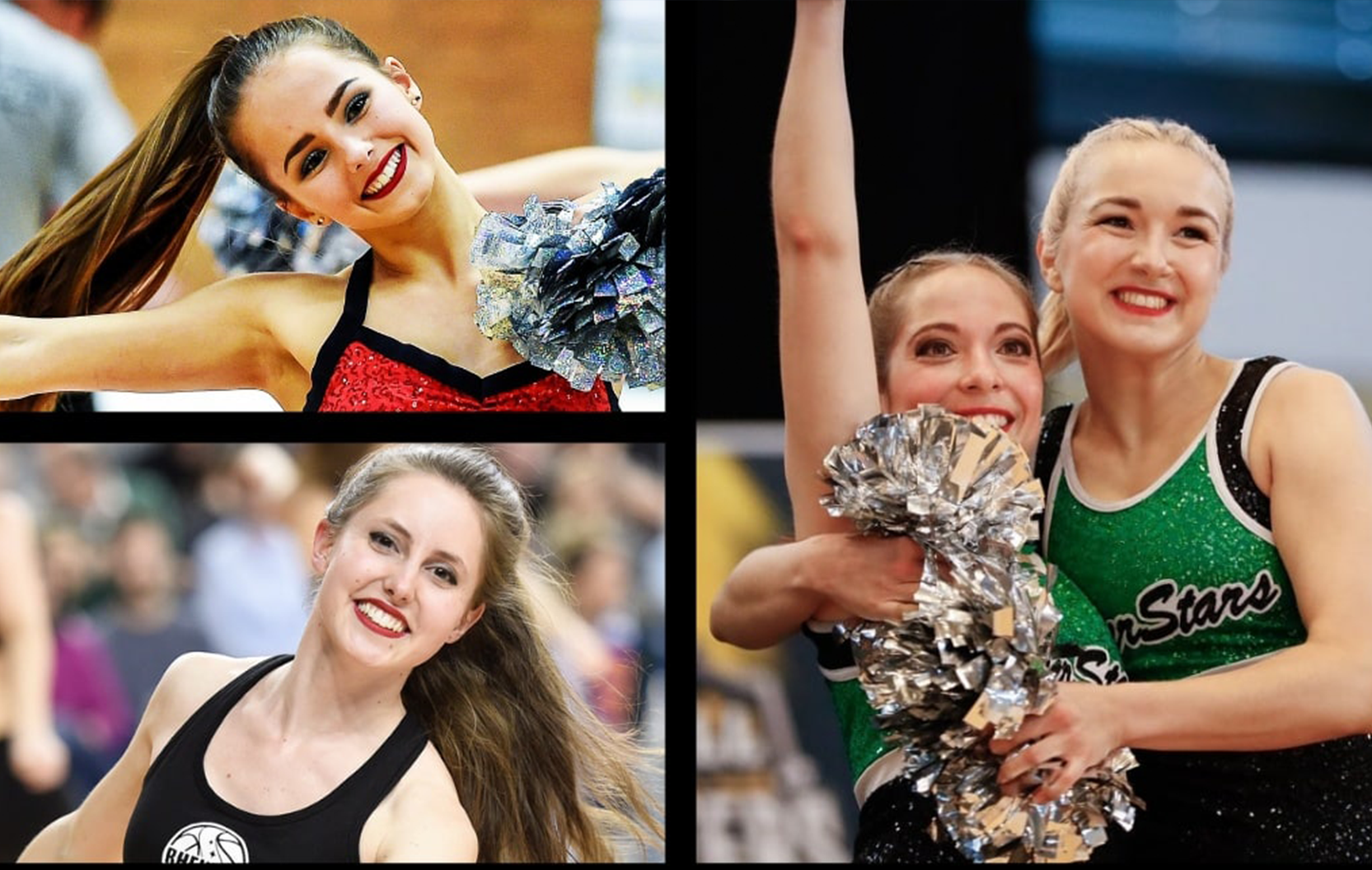United Cheerstars Unique: Foto von vier Tänzerinnen aus Köln, die sich für das Nationalteam des CCVD qualifiziert haben.