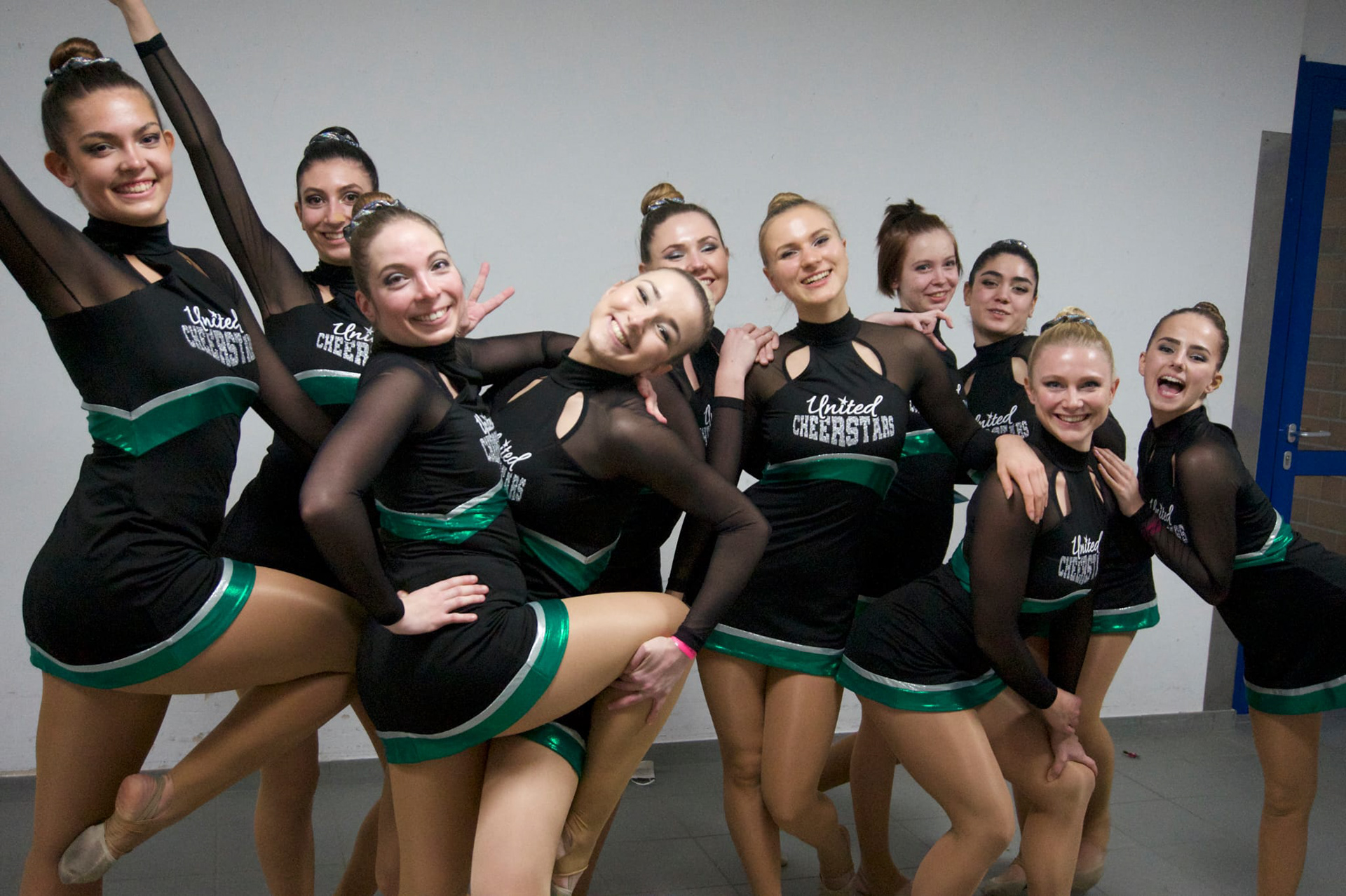 Gruppenfoto von den United Cheerstars Unique – Einsteigerteam in Köln.