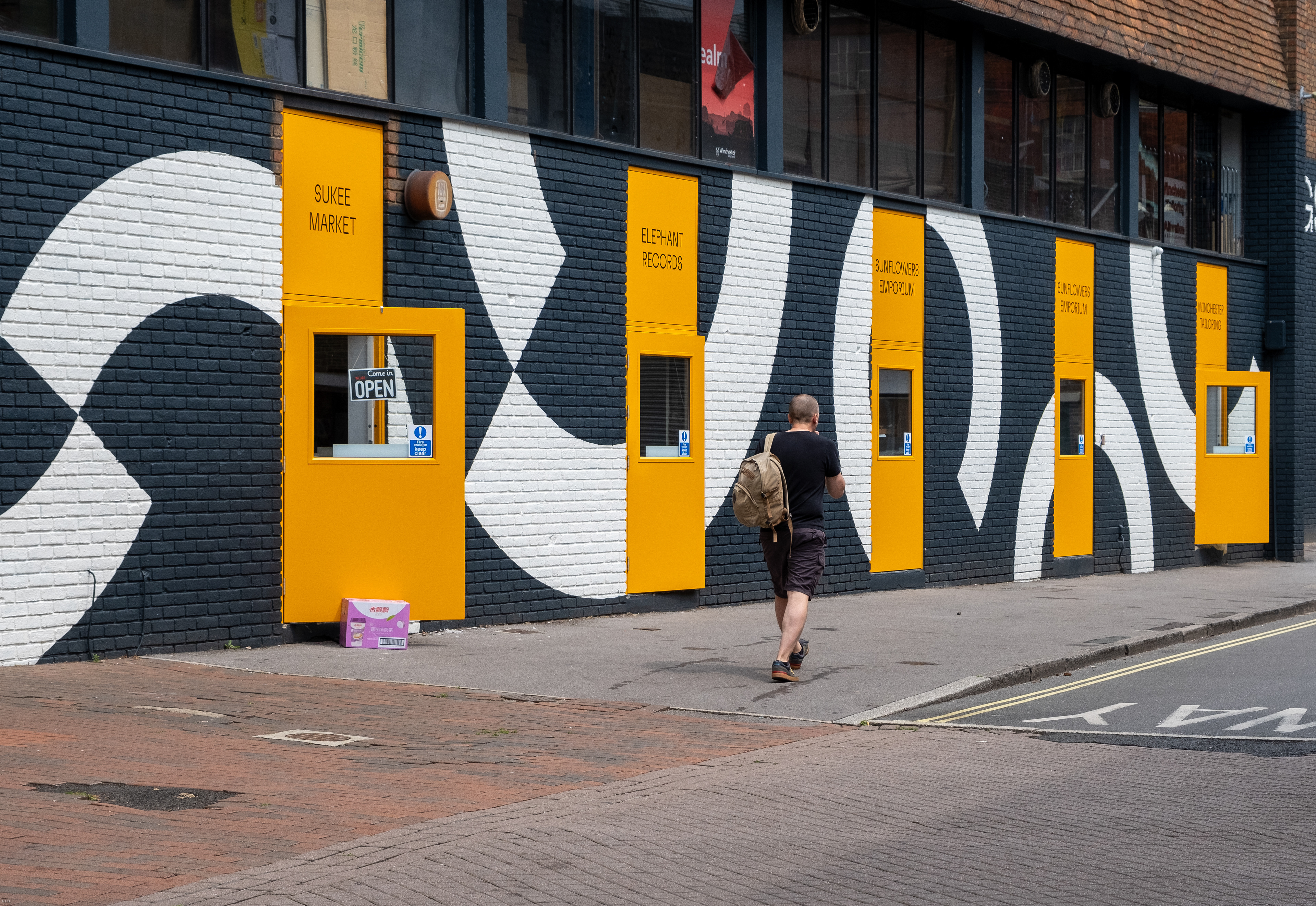 Vibrant shop back doors
