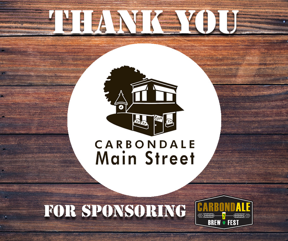 A graphic to thank all sponsors of the CarbondALE Brew Fest.