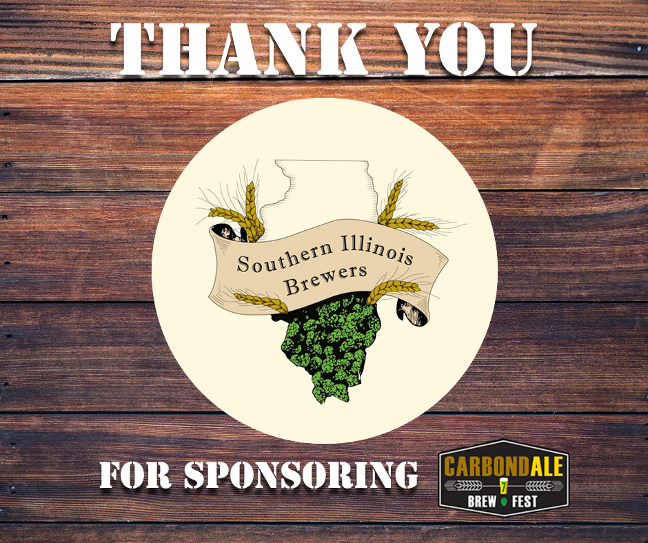A graphic to thank the Southern Illinois Brewers as a sponsor of CarbondALE Brew Fest.