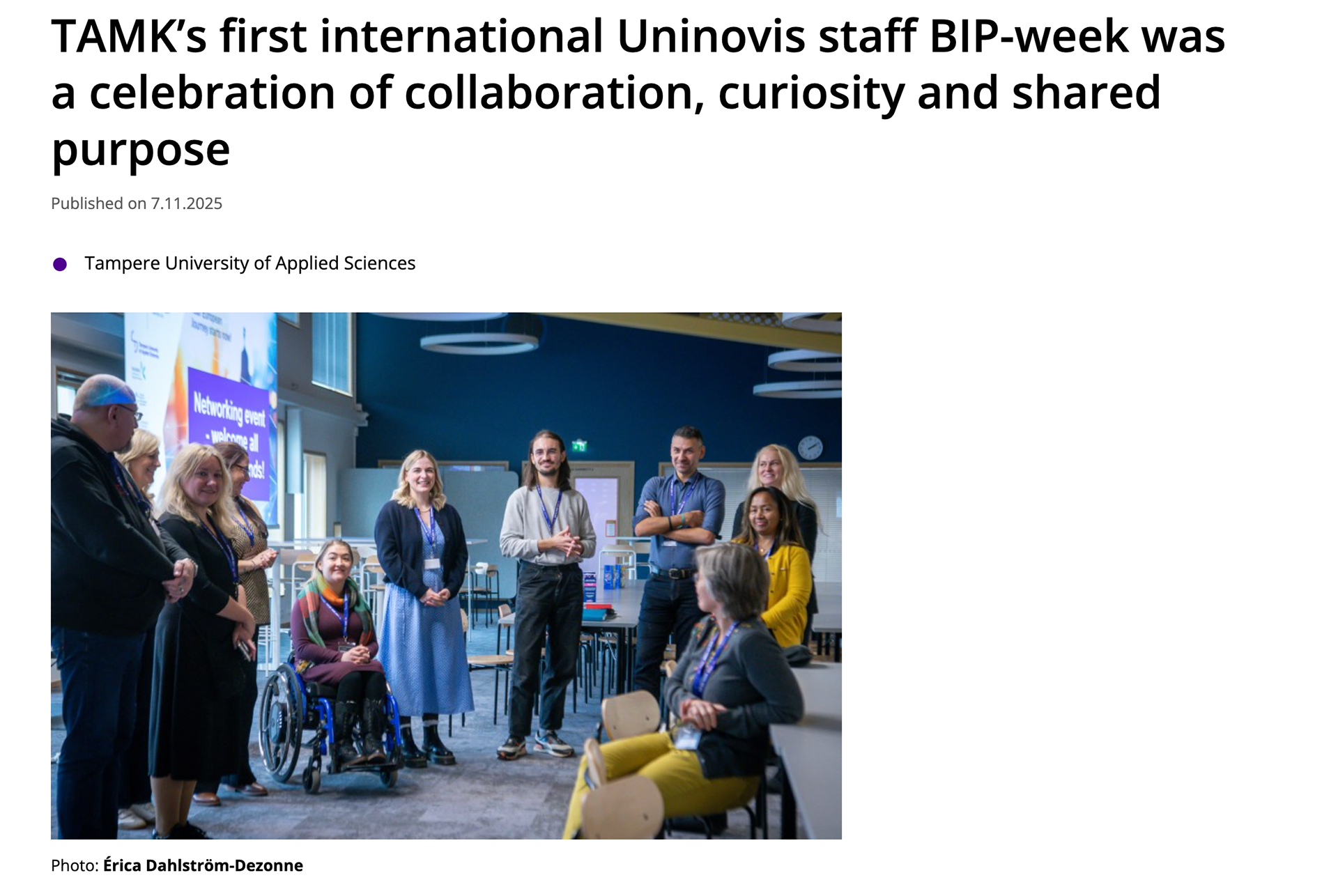 Uninovis (TAMK - FI), November 2025