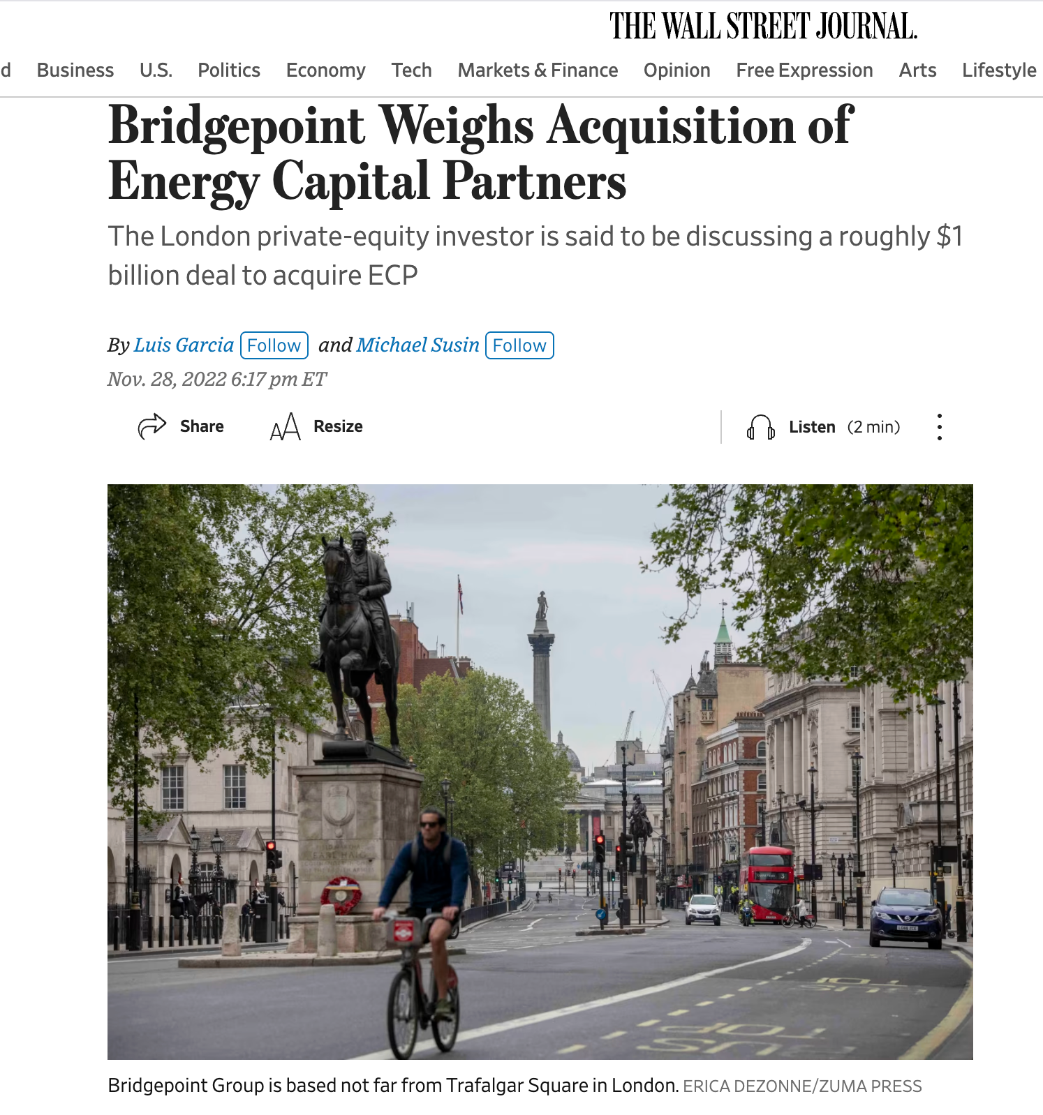 Wall Street Journal - London, November 2022