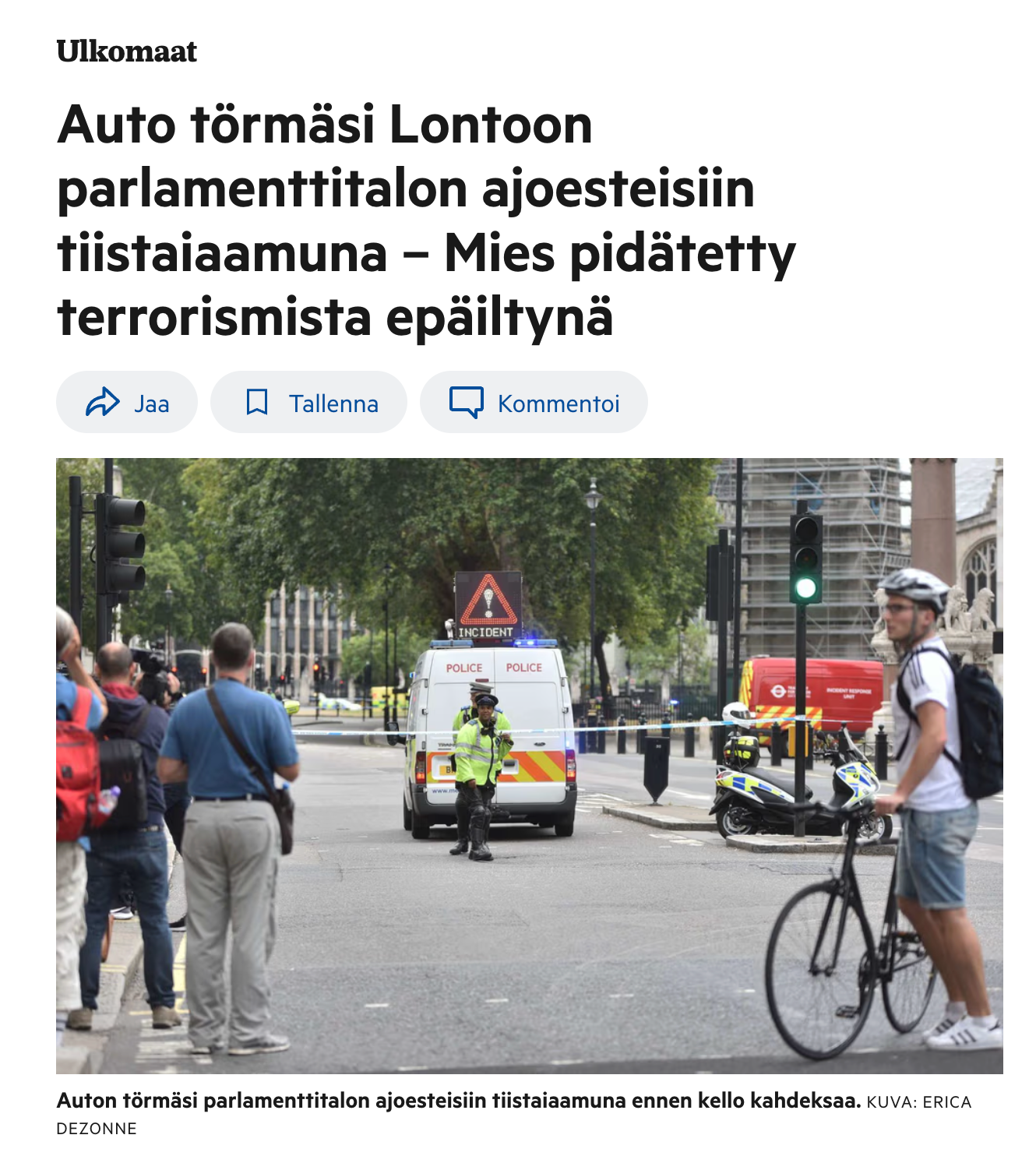 Aamulehti - London, August 2018