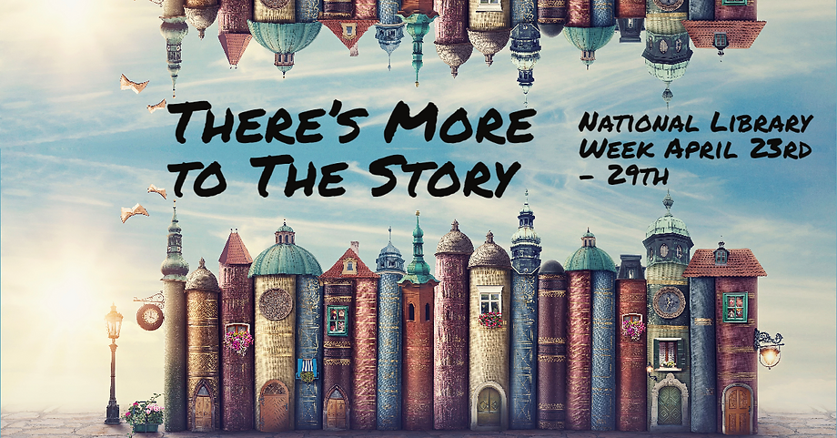 Ad for a local library for National Library Week both on Twitter/X and printed.