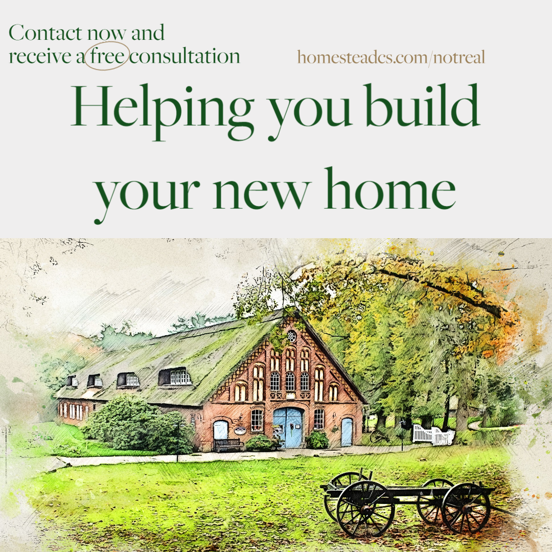 Instagram ad mockup for a homestead company. 