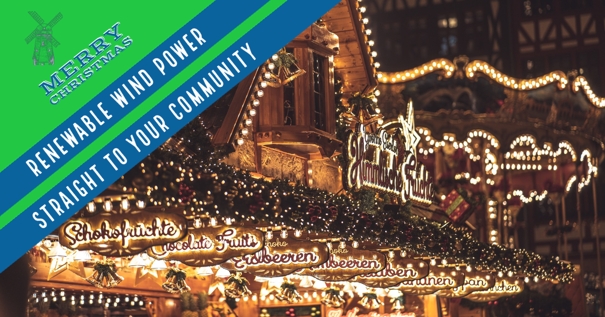 Facebook post for a renewable wind energy company.