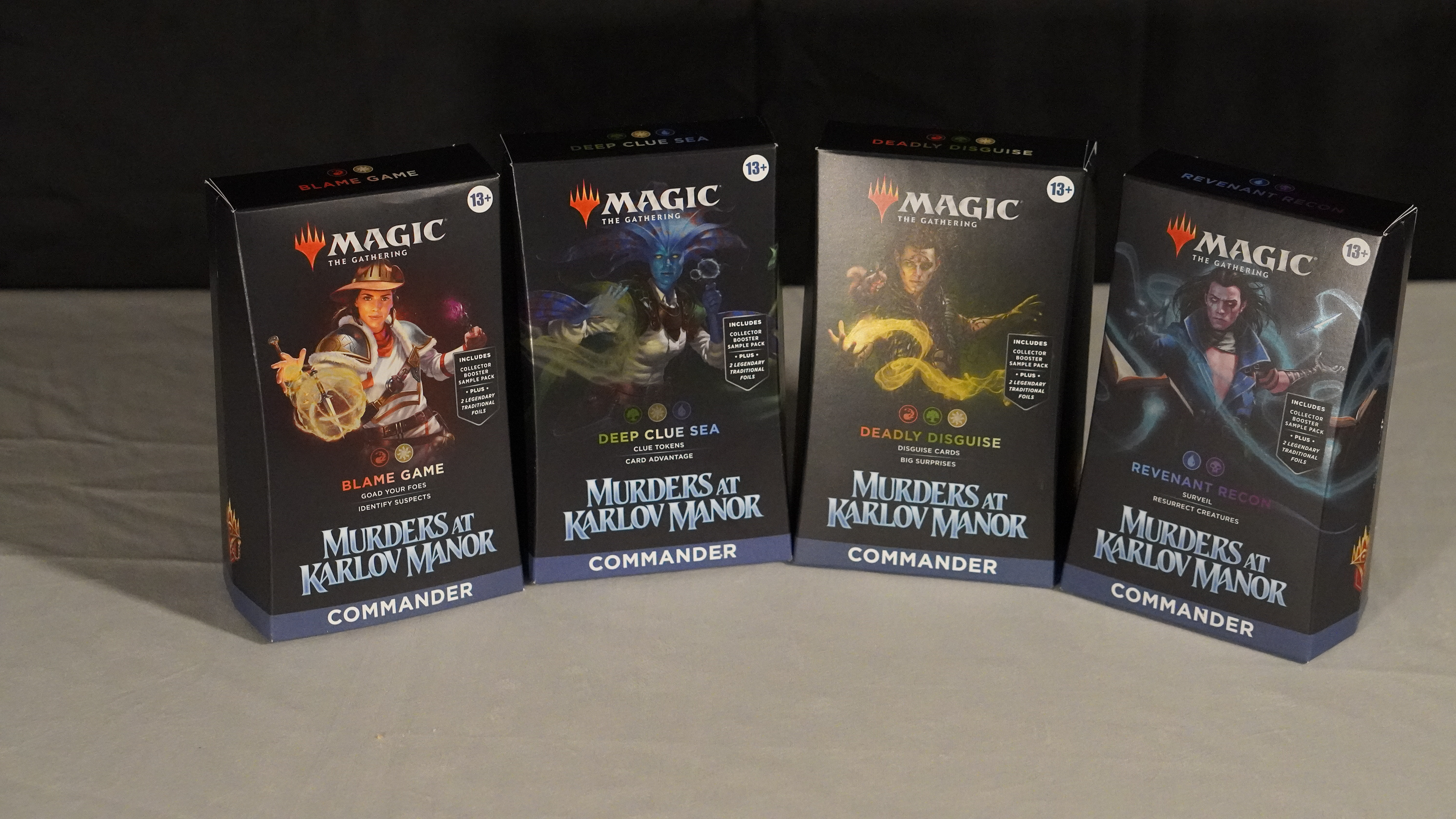 Product shots for a grouped set.