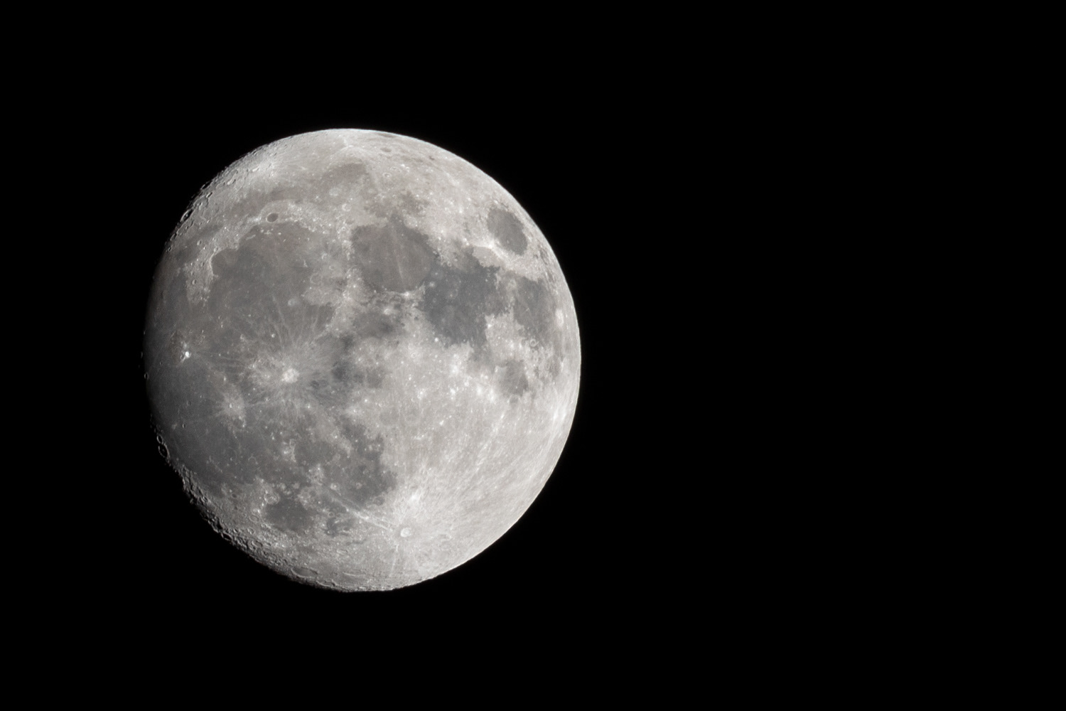 Waxing Gibbous Moon, Devils Tower, WY, November 20, 2018, 6:46 PM