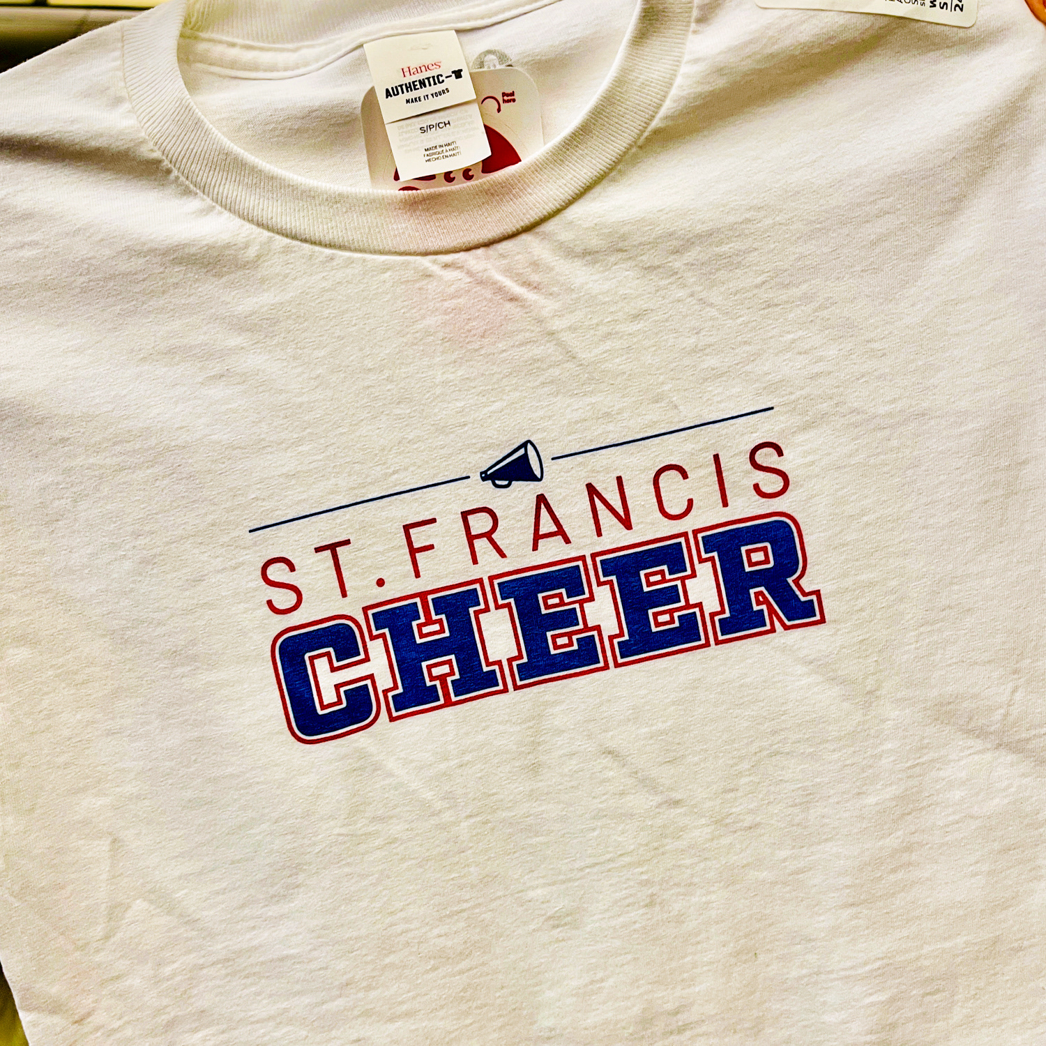 Type treatment for Upper School Cheer Team
