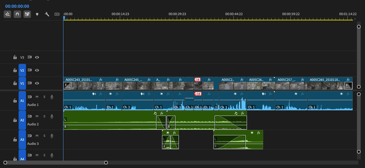Premiere Pro project timeline