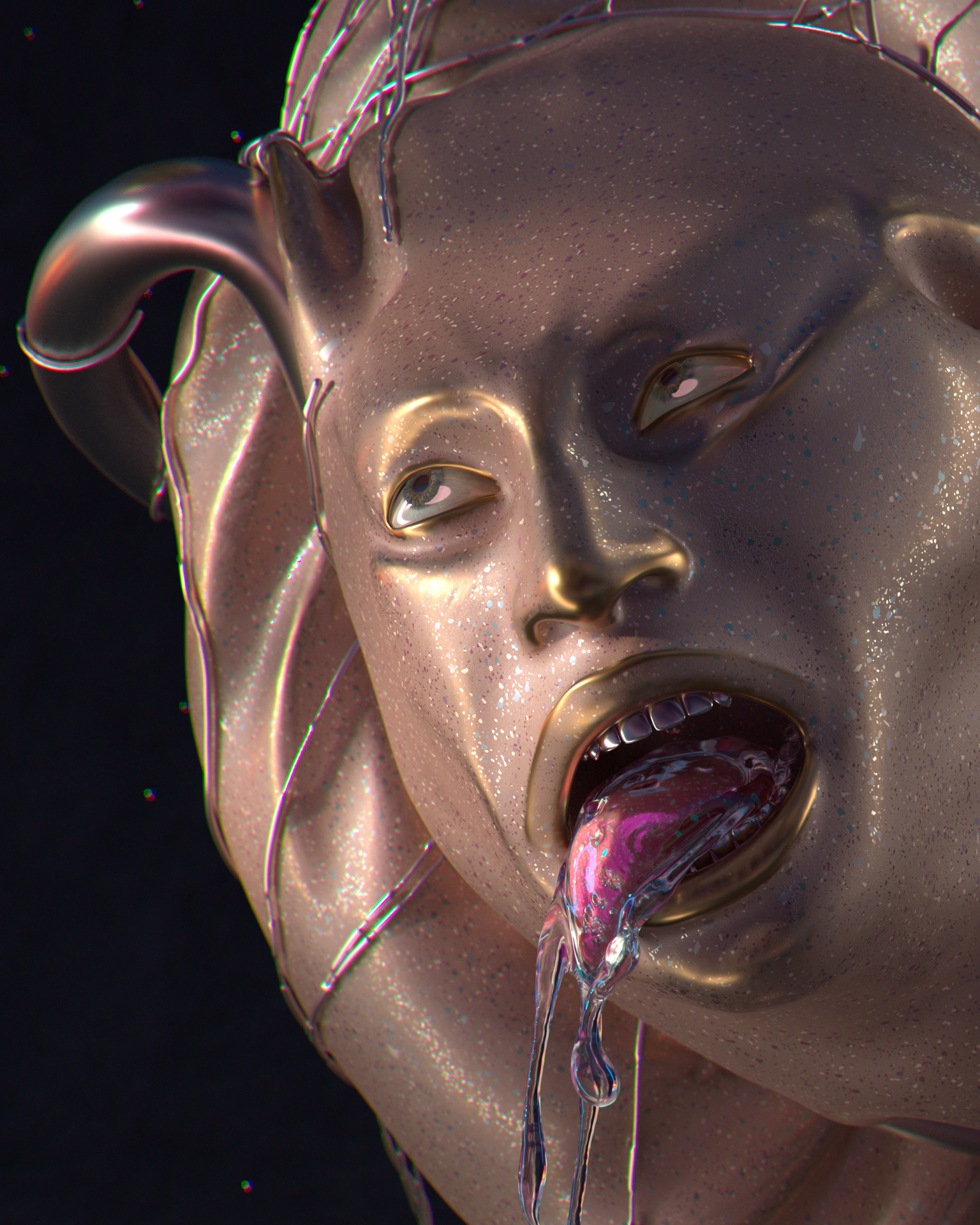 Close-up Face Balloon Creature