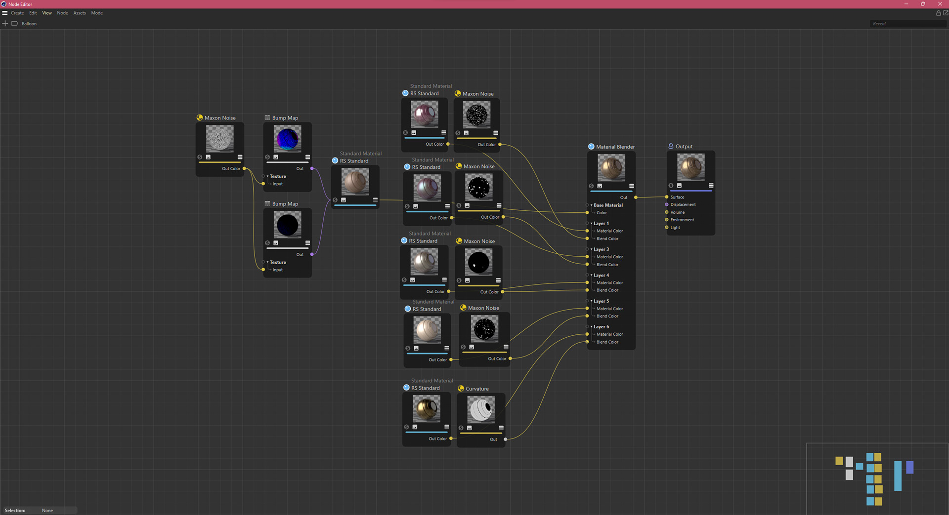Node Material Tree Redshift.