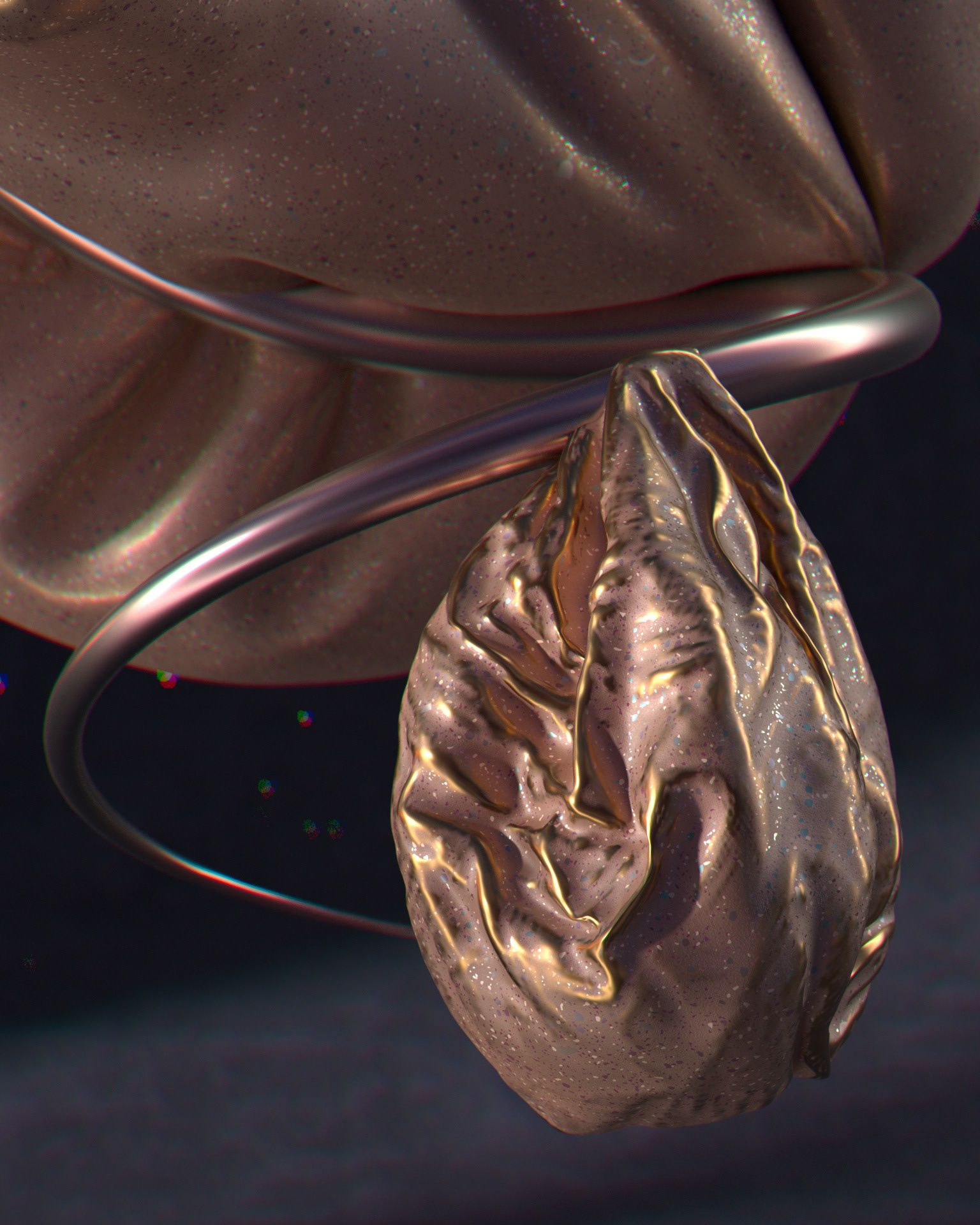 Close-up deflated balloon